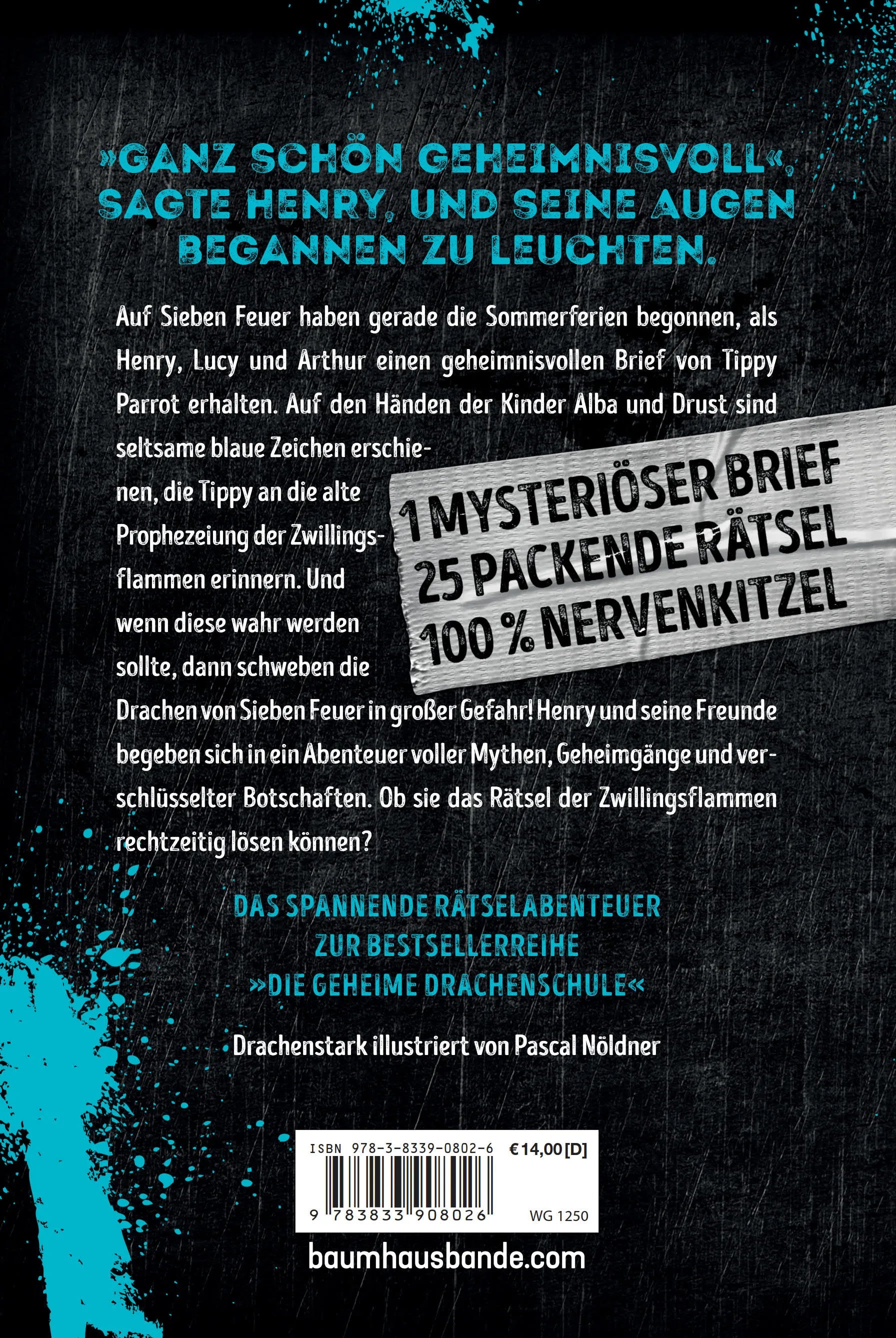 Produktansicht: Die geheime Drachenschule: Löse das Rätsel der Zwillingsflammen (Gebundene Ausgabe)