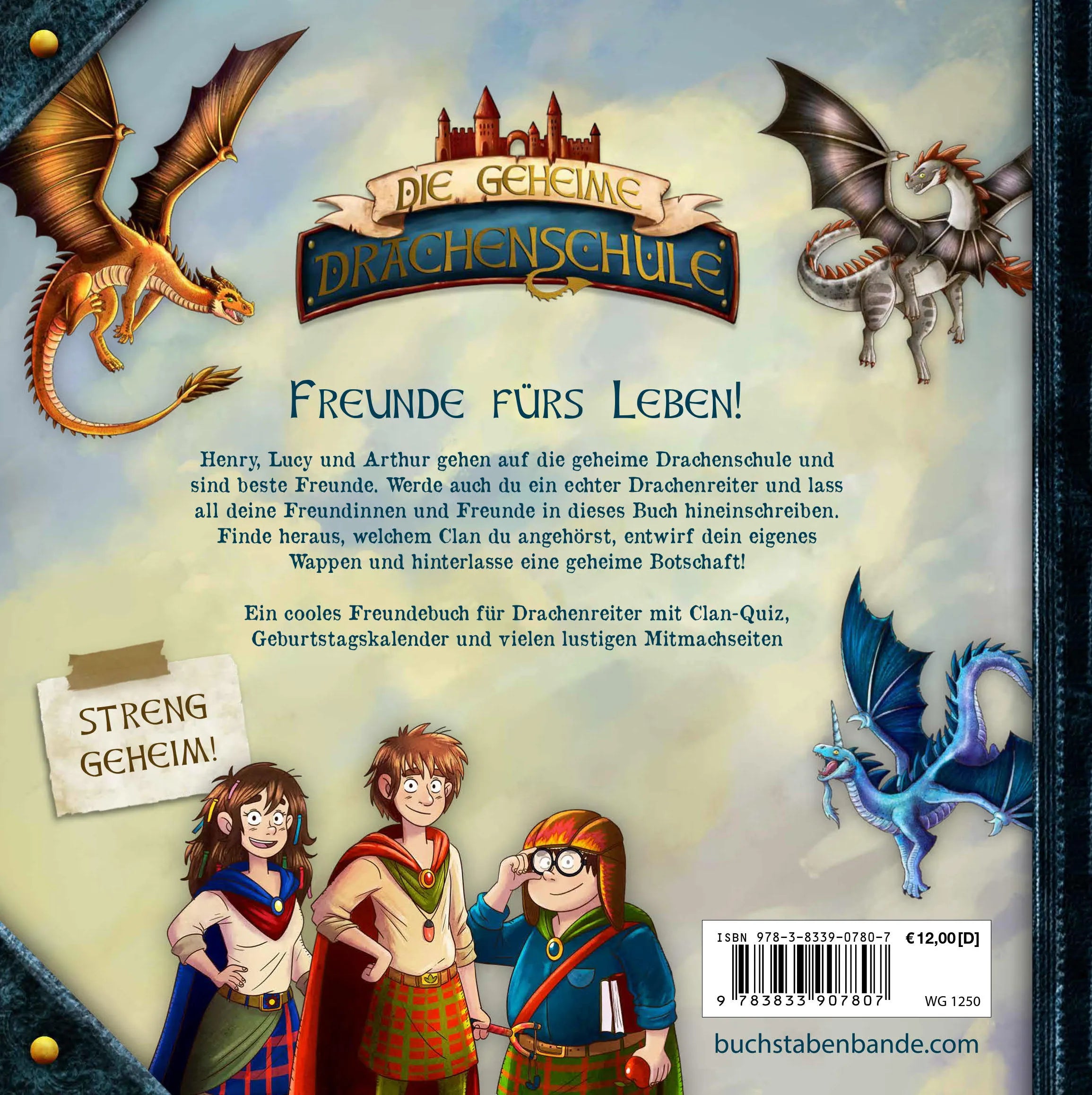 Produktansicht: Die geheime Drachenschule - Mein Freundebuch (Gebundene Ausgabe)