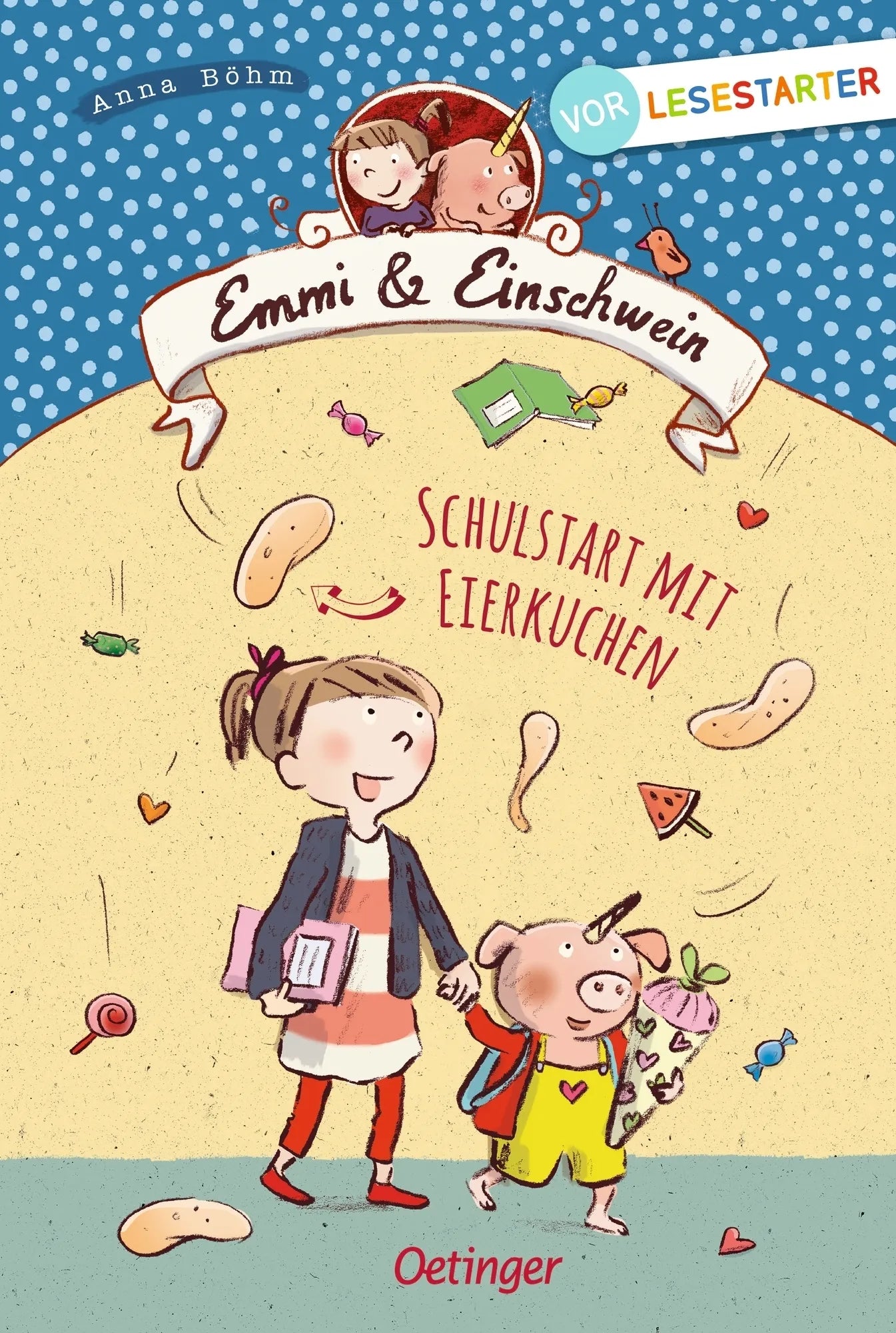 Buchcover von 'Emmi & Einschwein. Schulstart mit Eierkuchen' - Gebundene Ausgabe von Anna Böhm