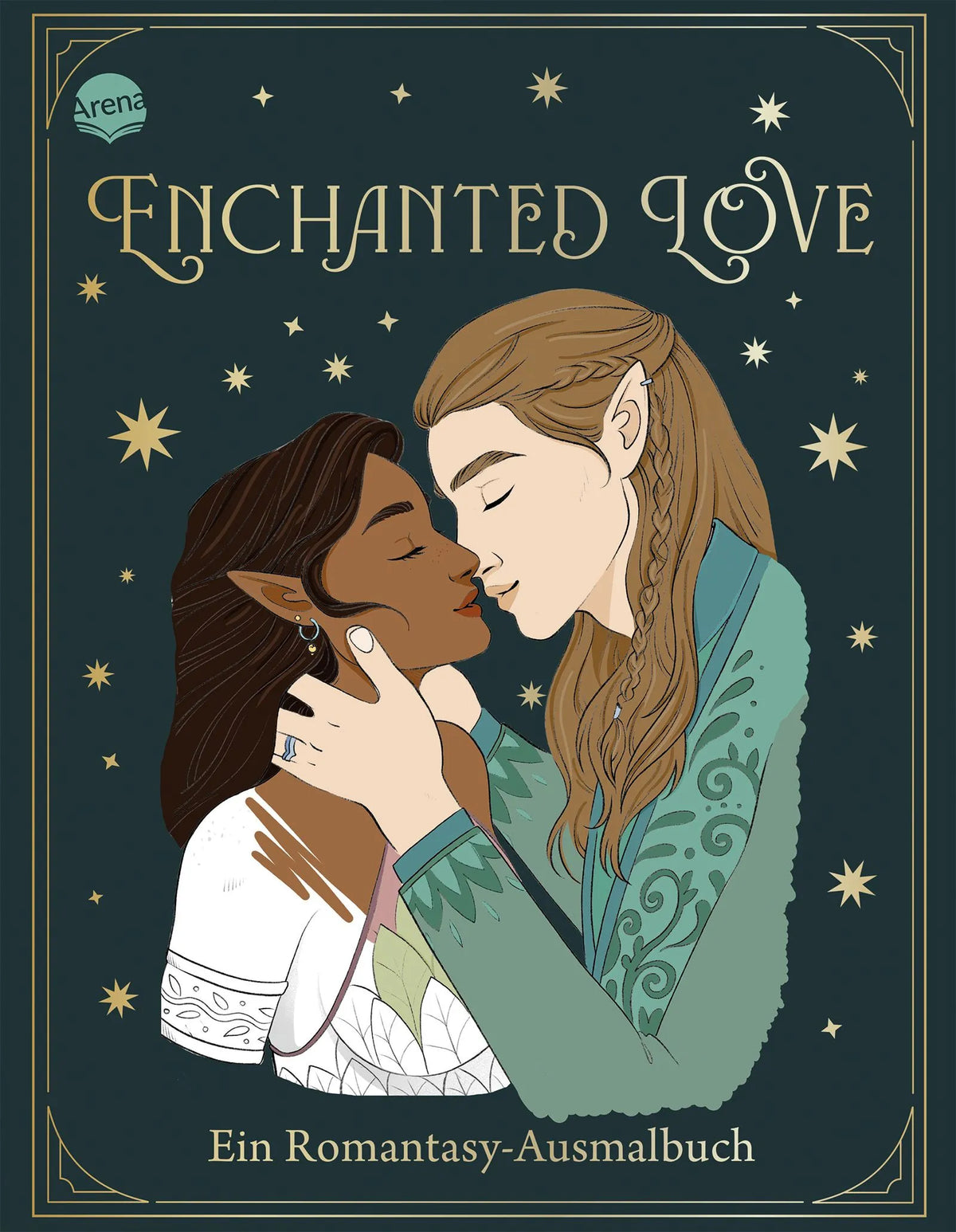 Cover: Enchanted Love. Ein Romantasy-Ausmalbuch (Taschenbuch) von Ana Bidault
