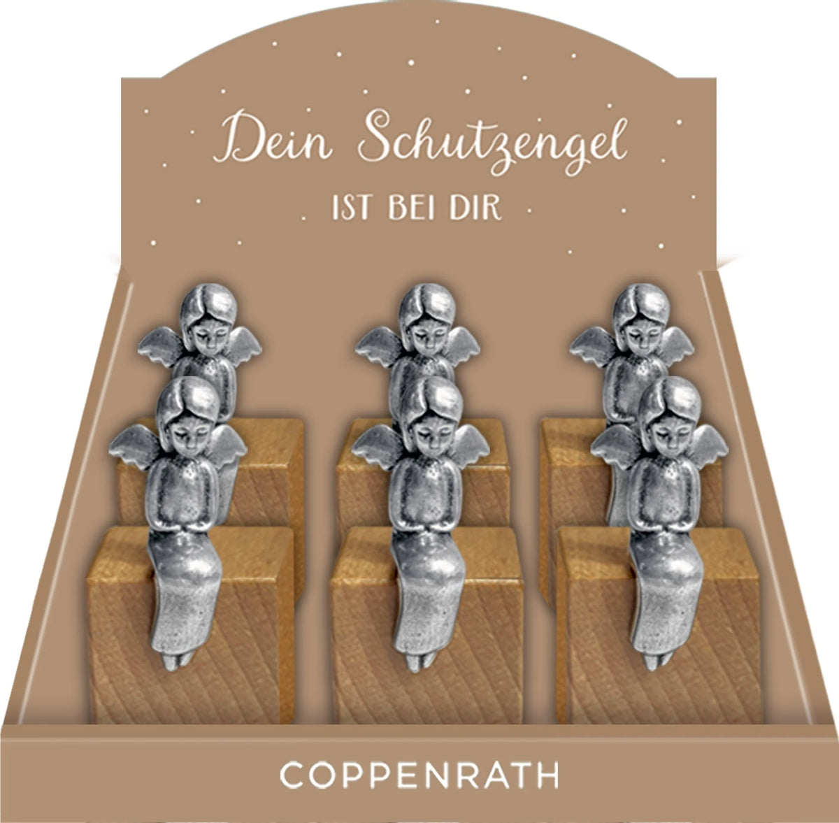 Engelfigur auf Holzwürfel – Dein Schutzengel ist bei dir – Ansicht