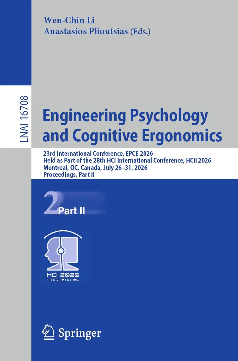 Engineering Psychology and Cognitive Ergonomics