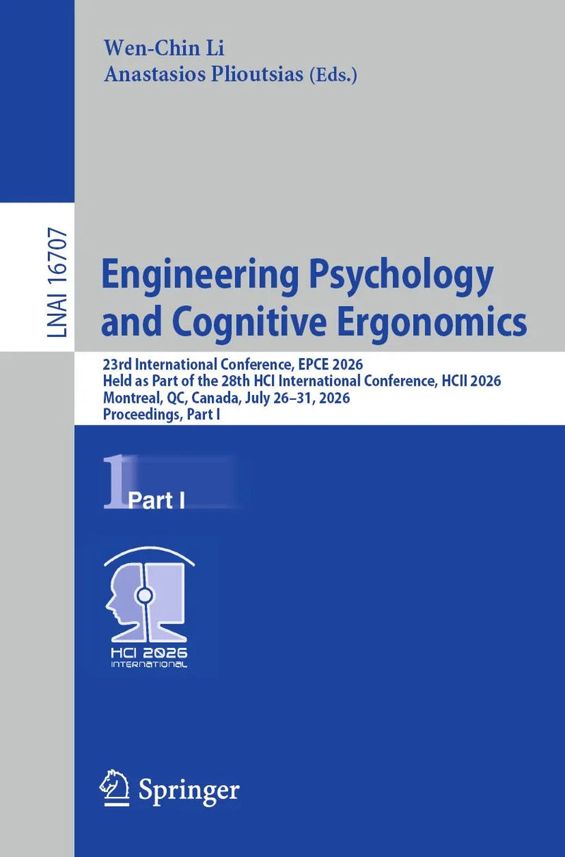 Engineering Psychology and Cognitive Ergonomics