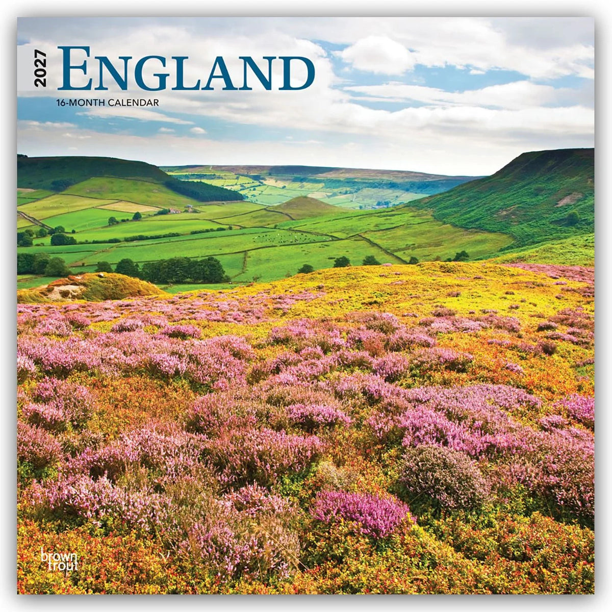 Wandkalender: England 2027 – 16-Monatskalender
