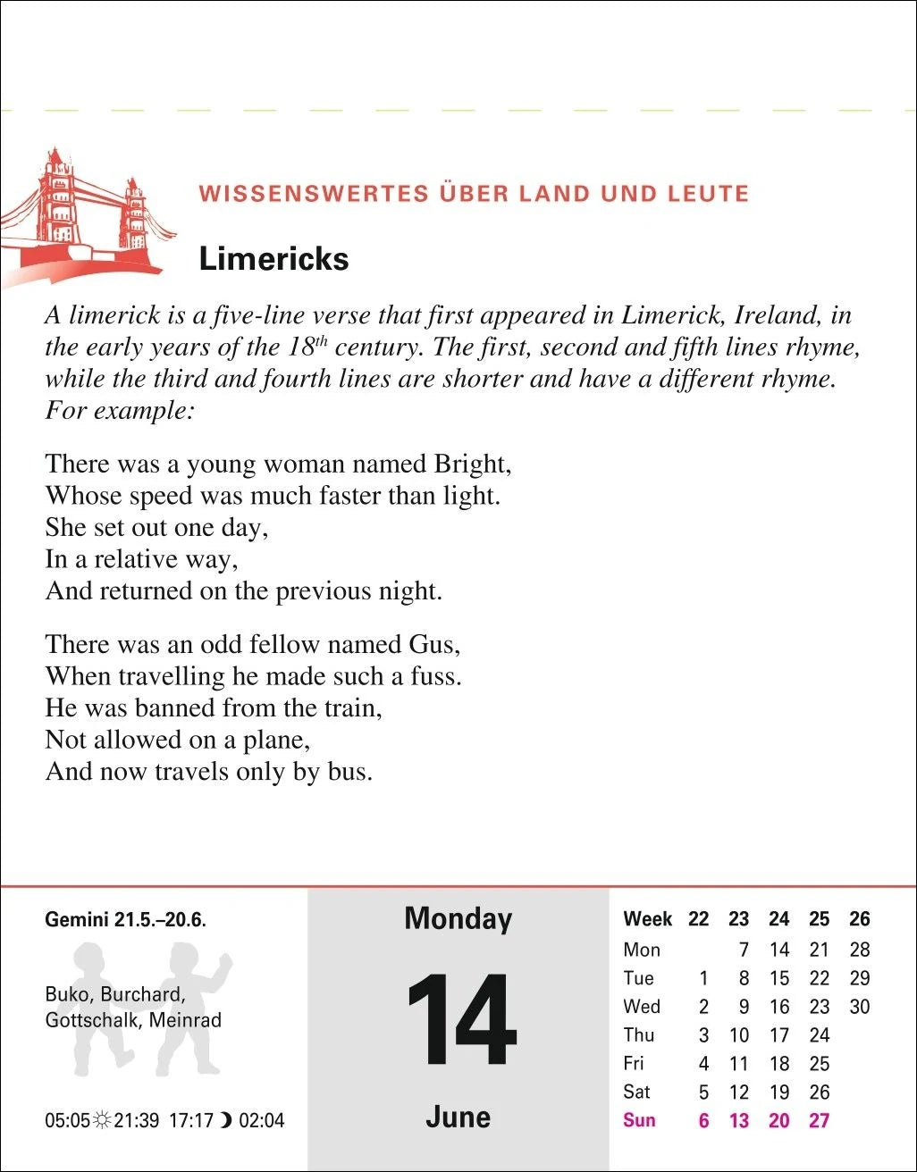 Englisch Sprachkalender 2027 - Englisch lernen leicht gemacht - Tagesabreißkalender – Ansicht