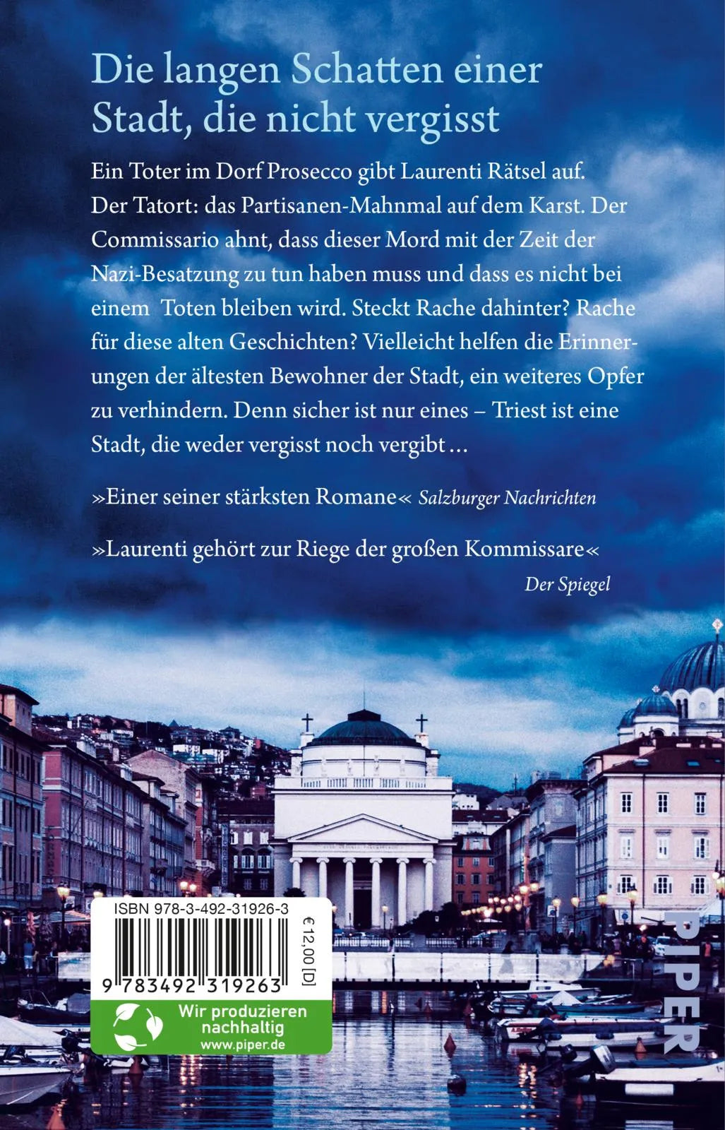 Buchrückseite von 'Entfernte Verwandte' mit Klappentext - Taschenbuch