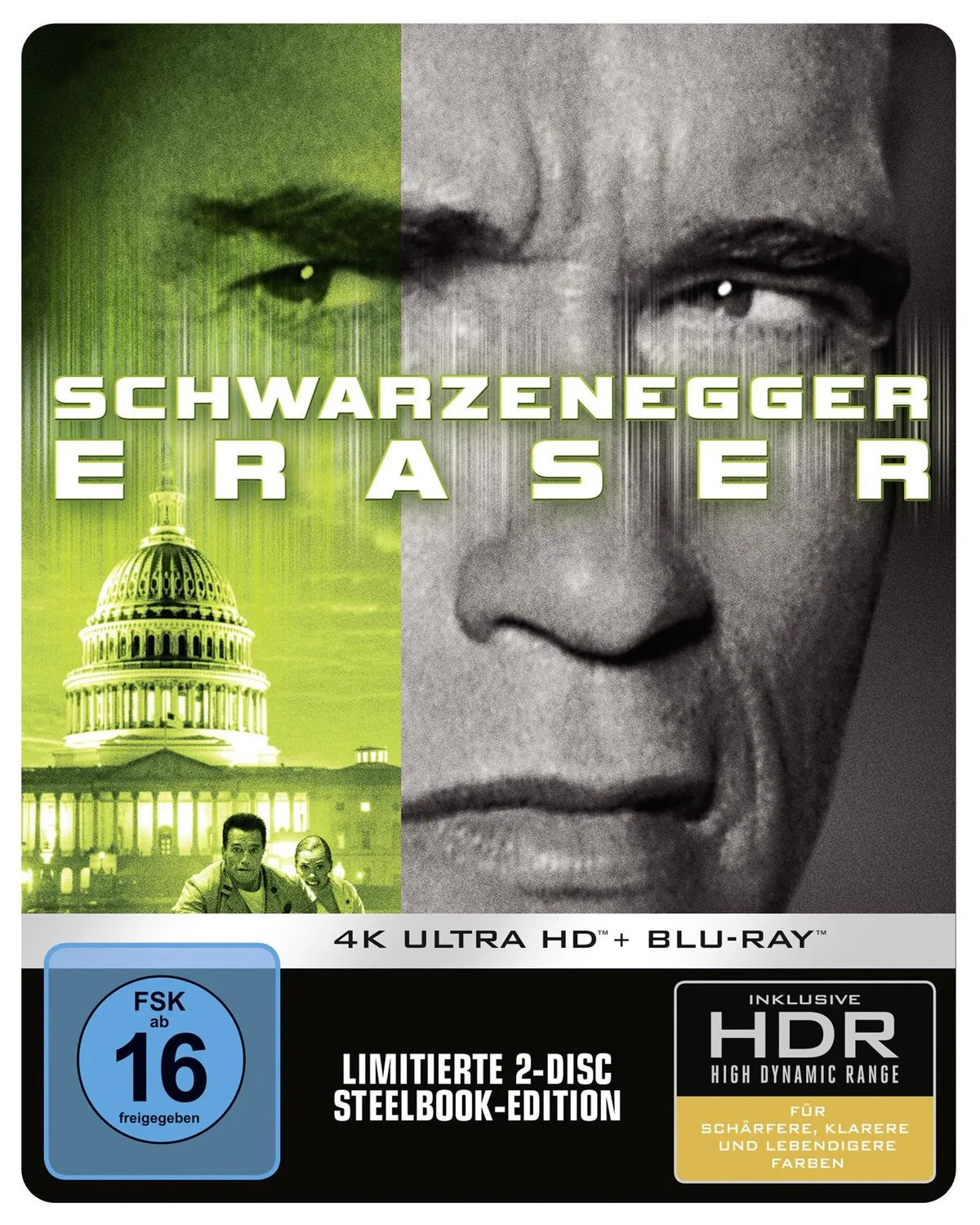 4K UHD Blu-ray-Cover: Eraser. Regie: Chuck Russell