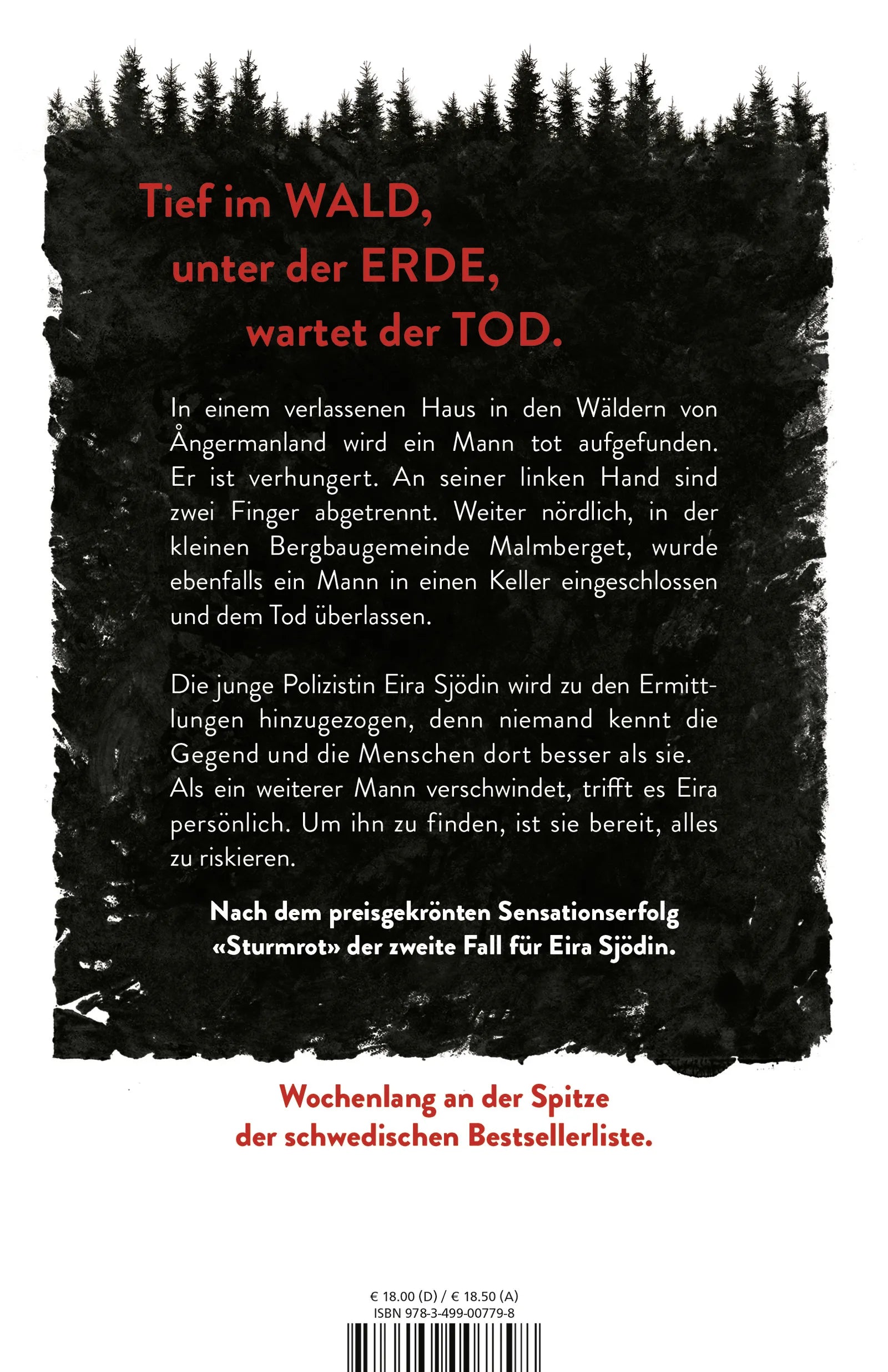 Buchrückseite von 'Erdschwarz' mit Klappentext - Paperback