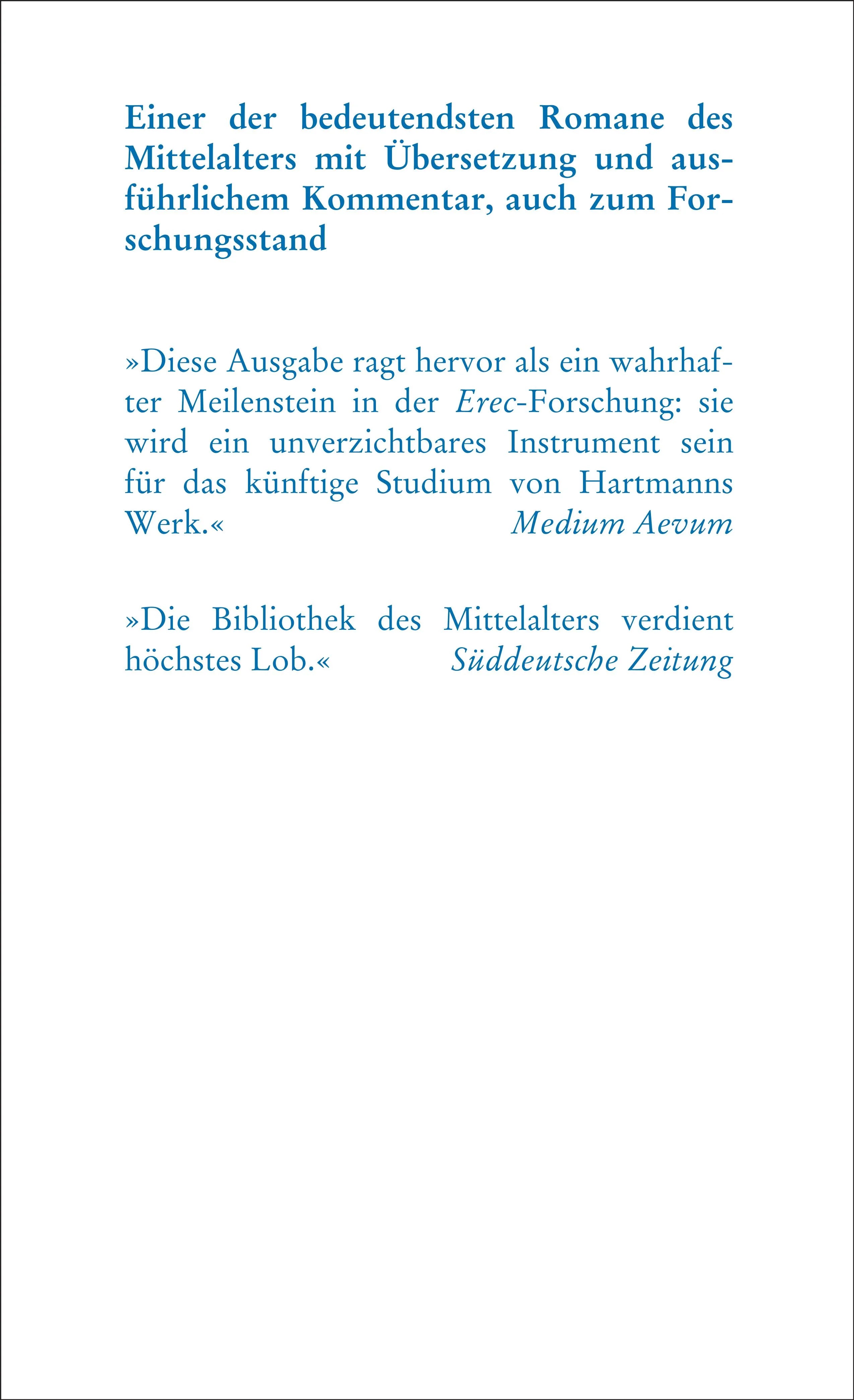 Rückseite: Erec (Taschenbuch)