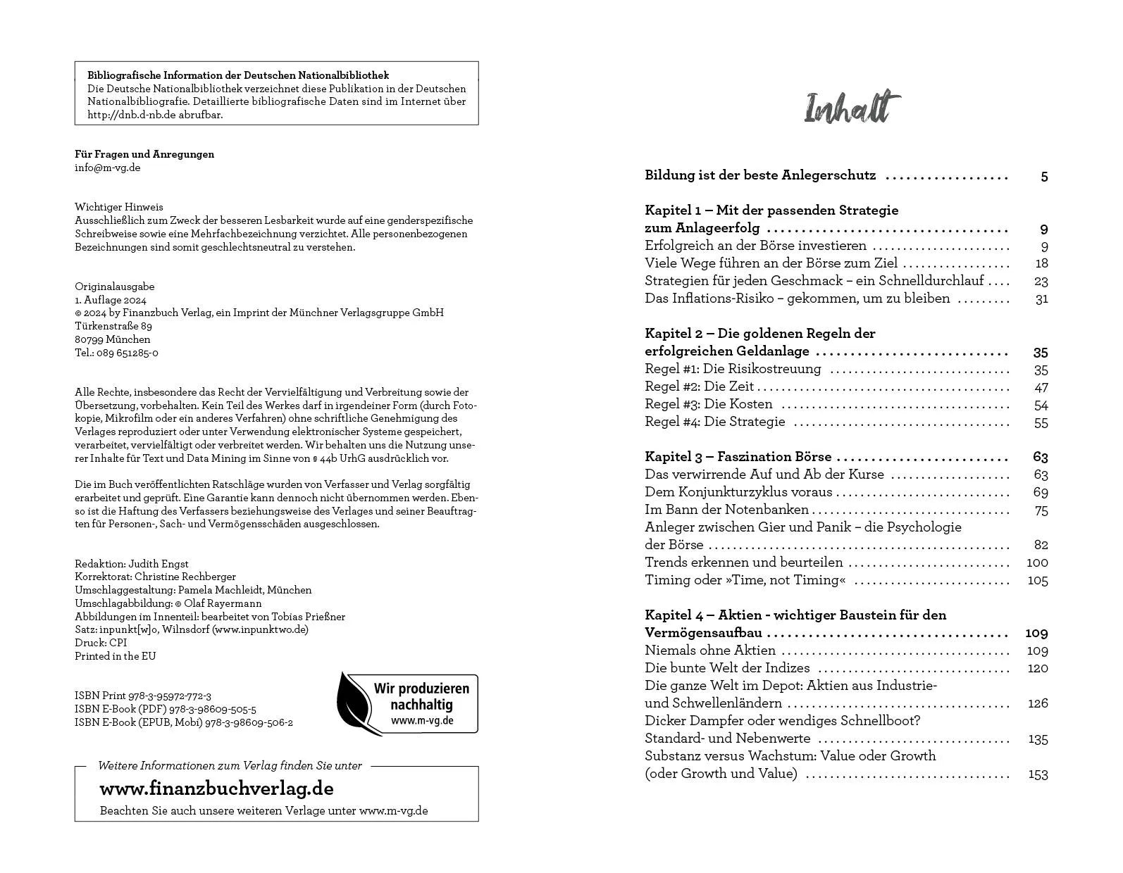 Innenansicht von 'Erfolgreich investieren mit den besten Börsenstrategien' - Taschenbuch