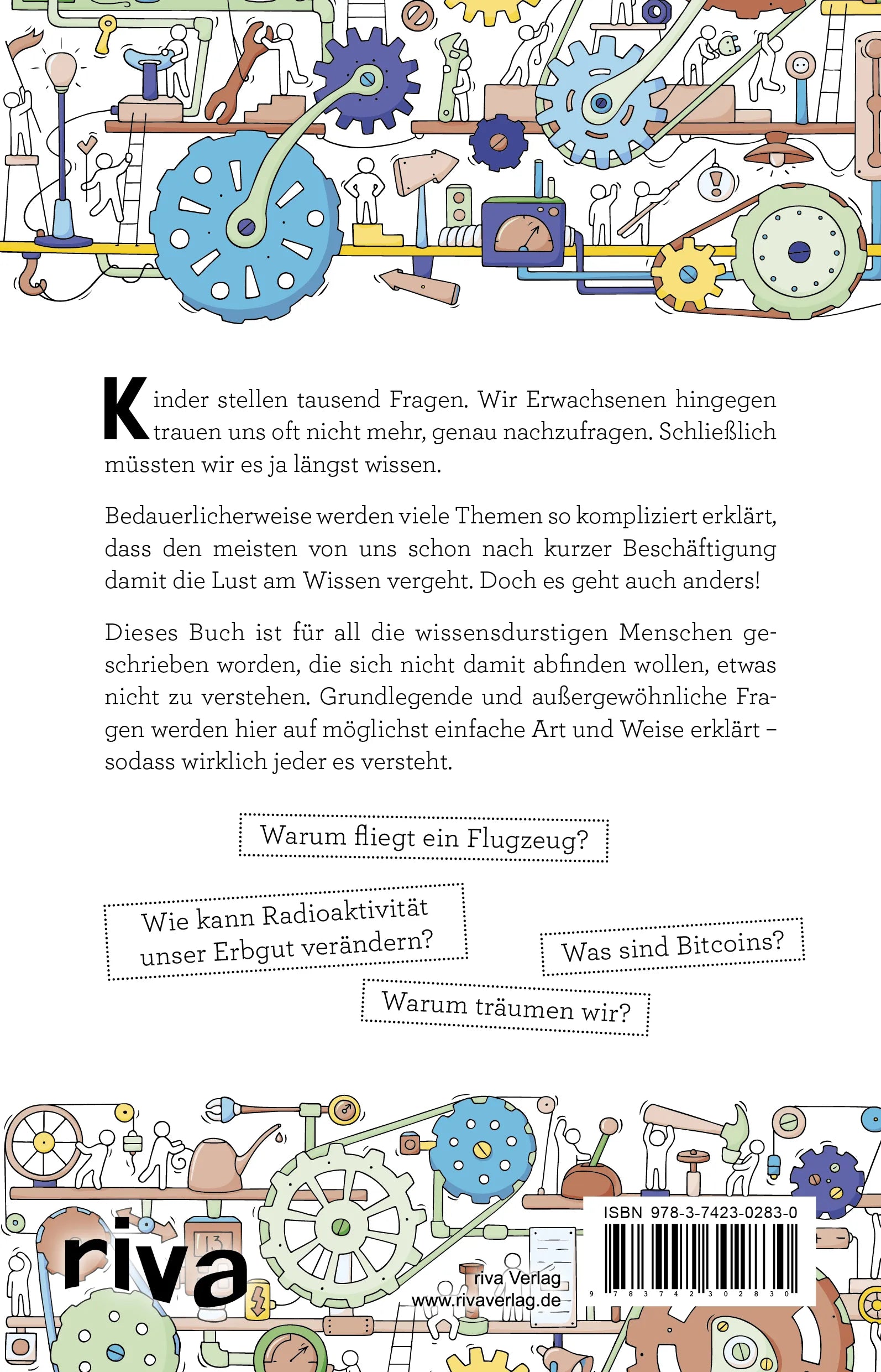 Buchrückseite von 'Erklärs mir, als wäre ich 5' mit Klappentext - Taschenbuch