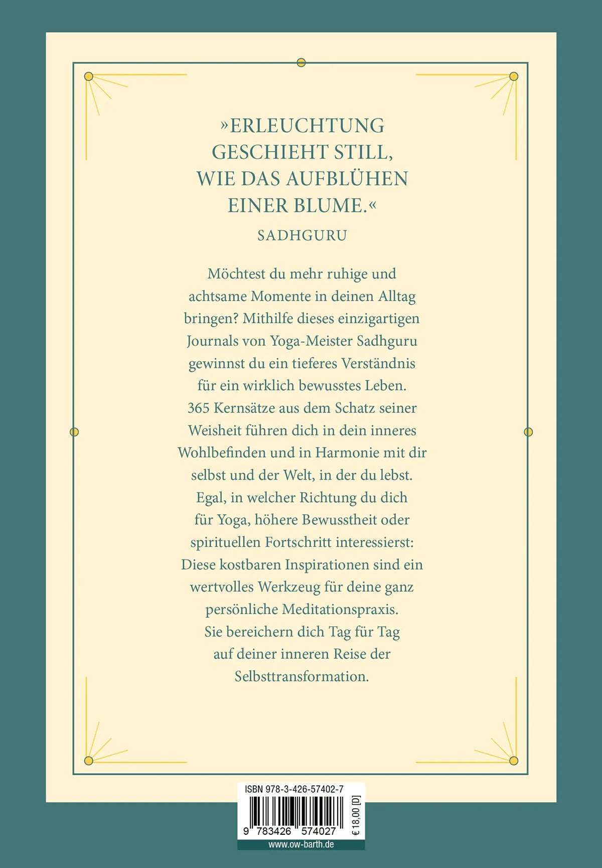 Rückseite: Erleuchtet leben (Hardcover)