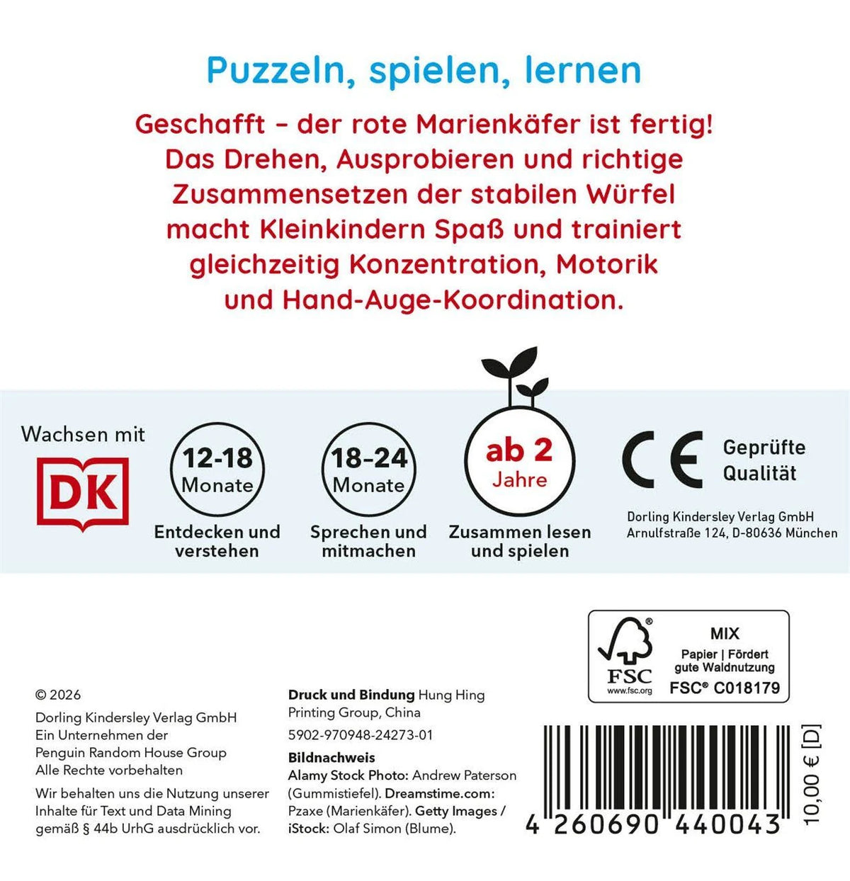 Erstes Lernen Würfelpuzzle. Farben – Ansicht