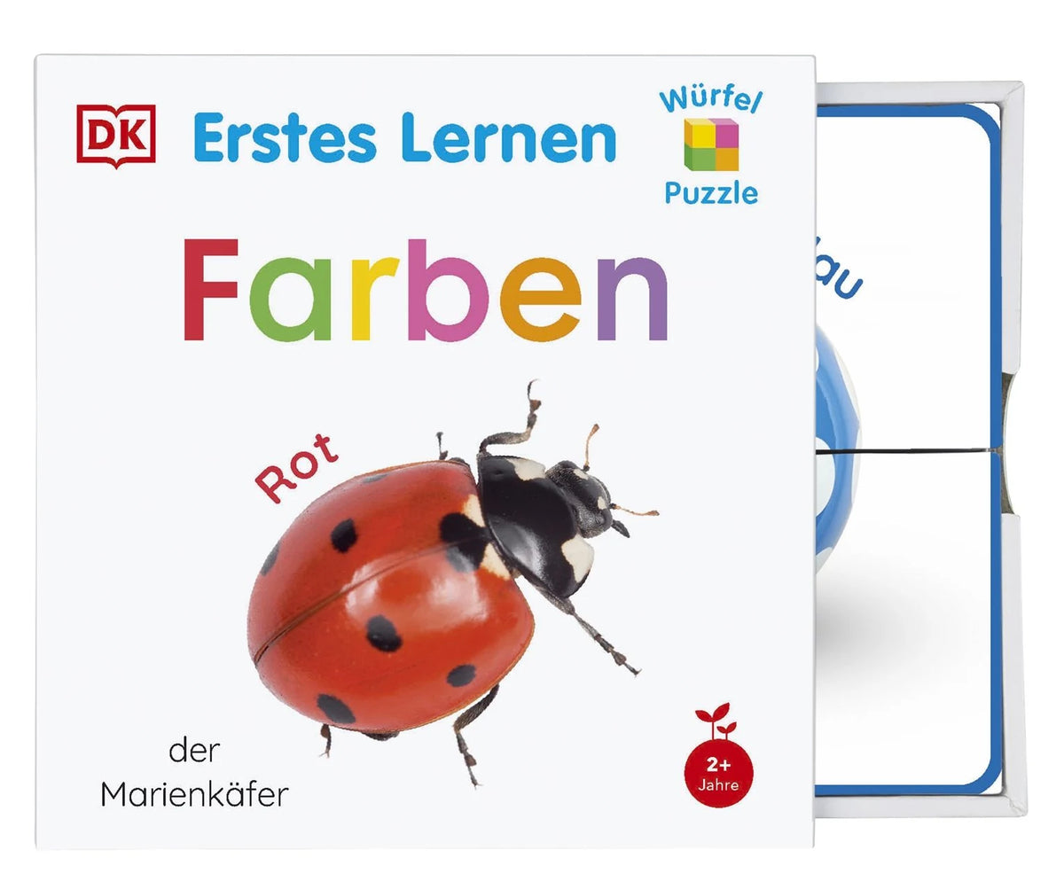 Kinderpuzzle: Erstes Lernen Würfelpuzzle. Farben