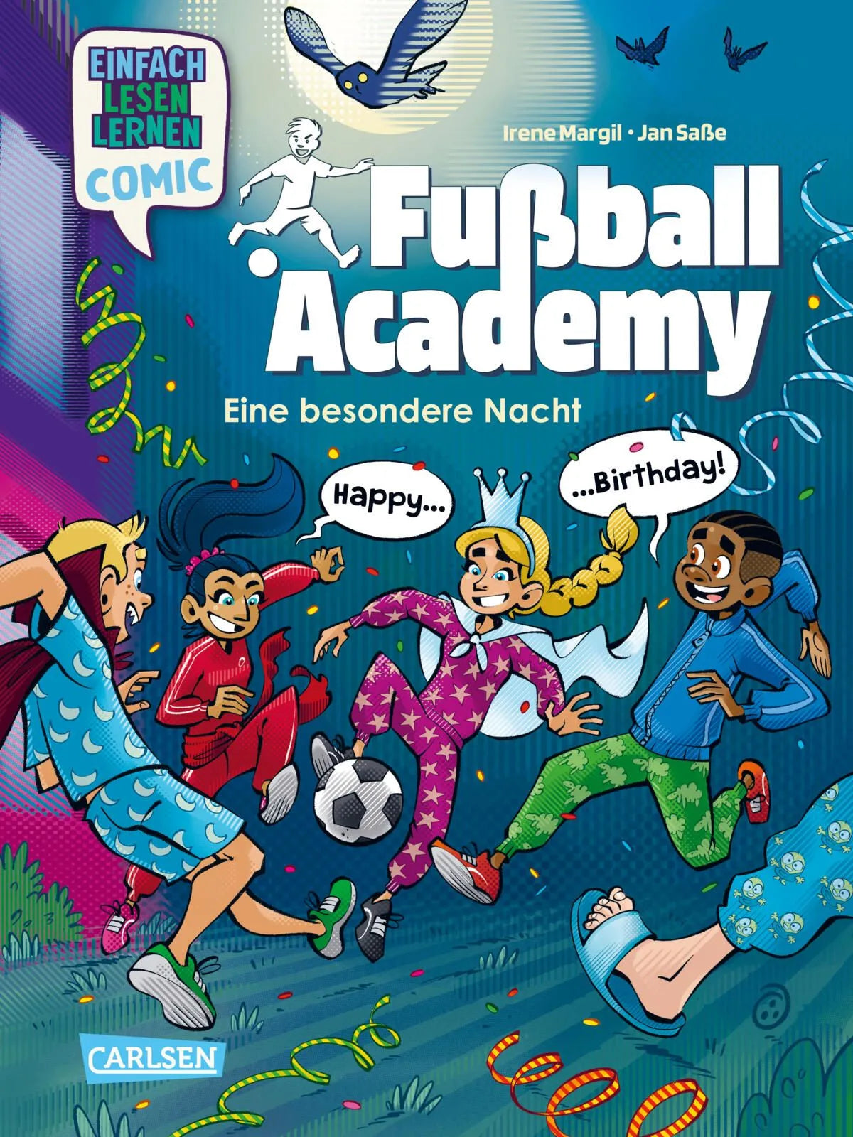 Cover: Erstleser Kindercomic: Fußball Academy: Eine besondere Nacht (Hardcover) von Irene Margil