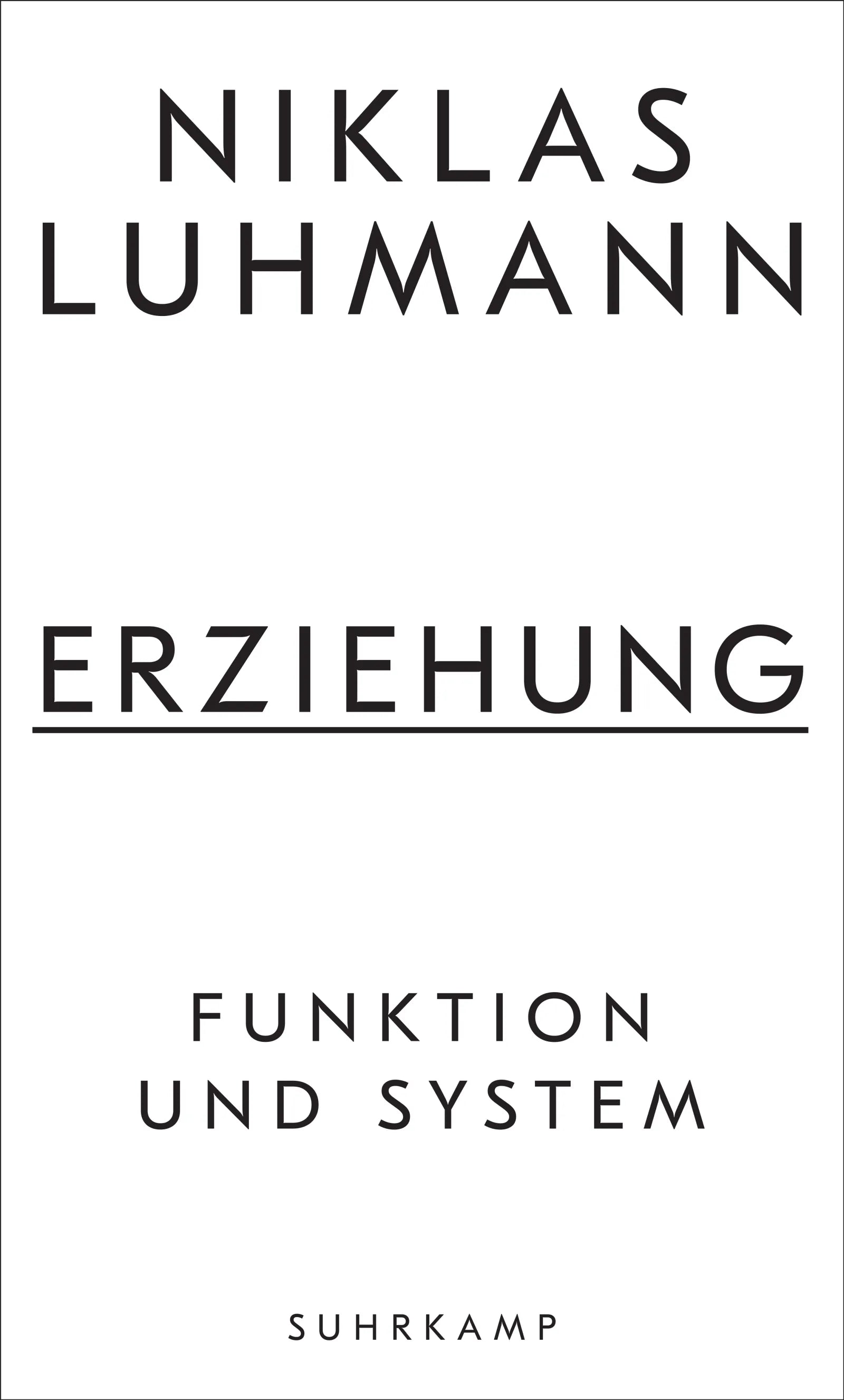 Cover: Erziehung (E-Book) von Niklas Luhmann
