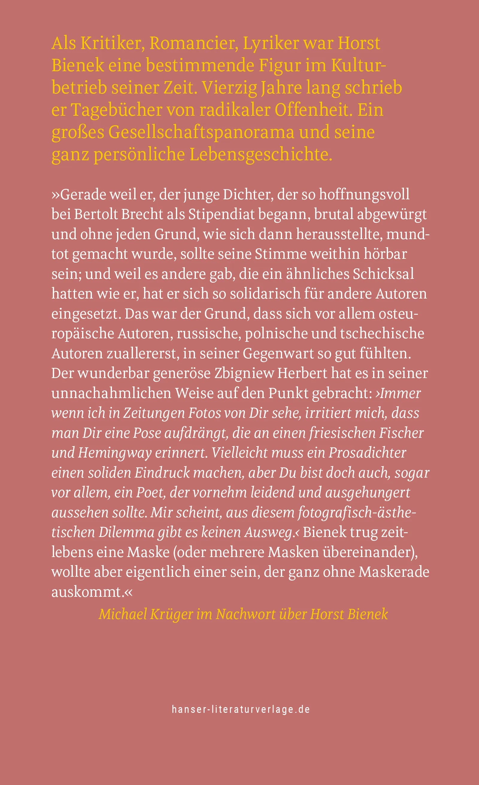 Abbildung von 'Es gibt nur die Kunst, die Liebe und den Tod. Dazwischen gibt es nichts'