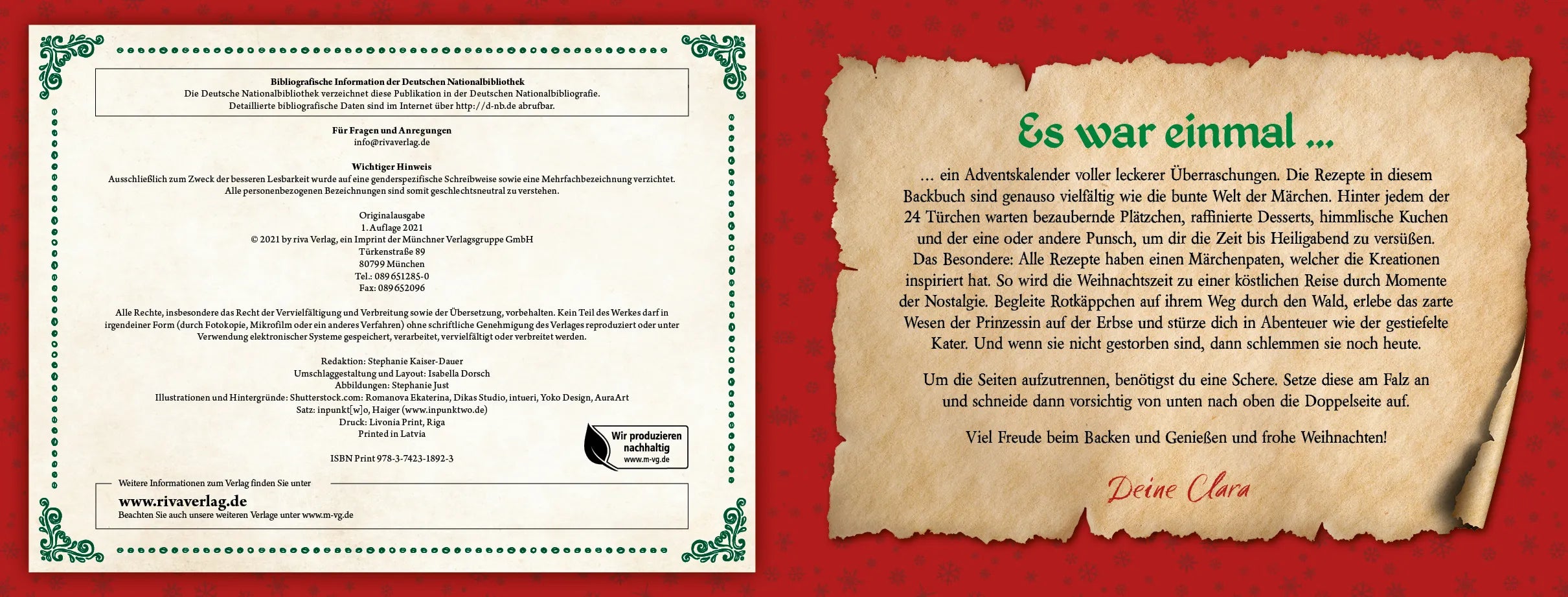 Innenansicht von 'Es war einmal – Der Märchenadventskalender' - Gebundene Ausgabe