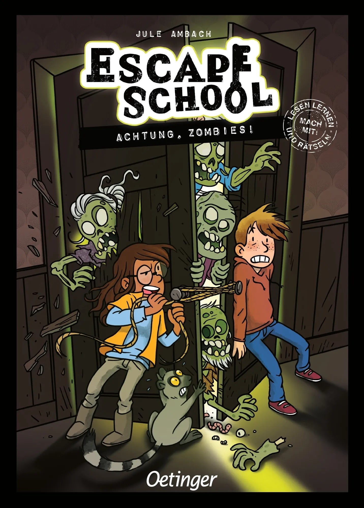 Buchcover von 'Escape School 4. Achtung, Zombies!' - Taschenbuch von Jule Ambach