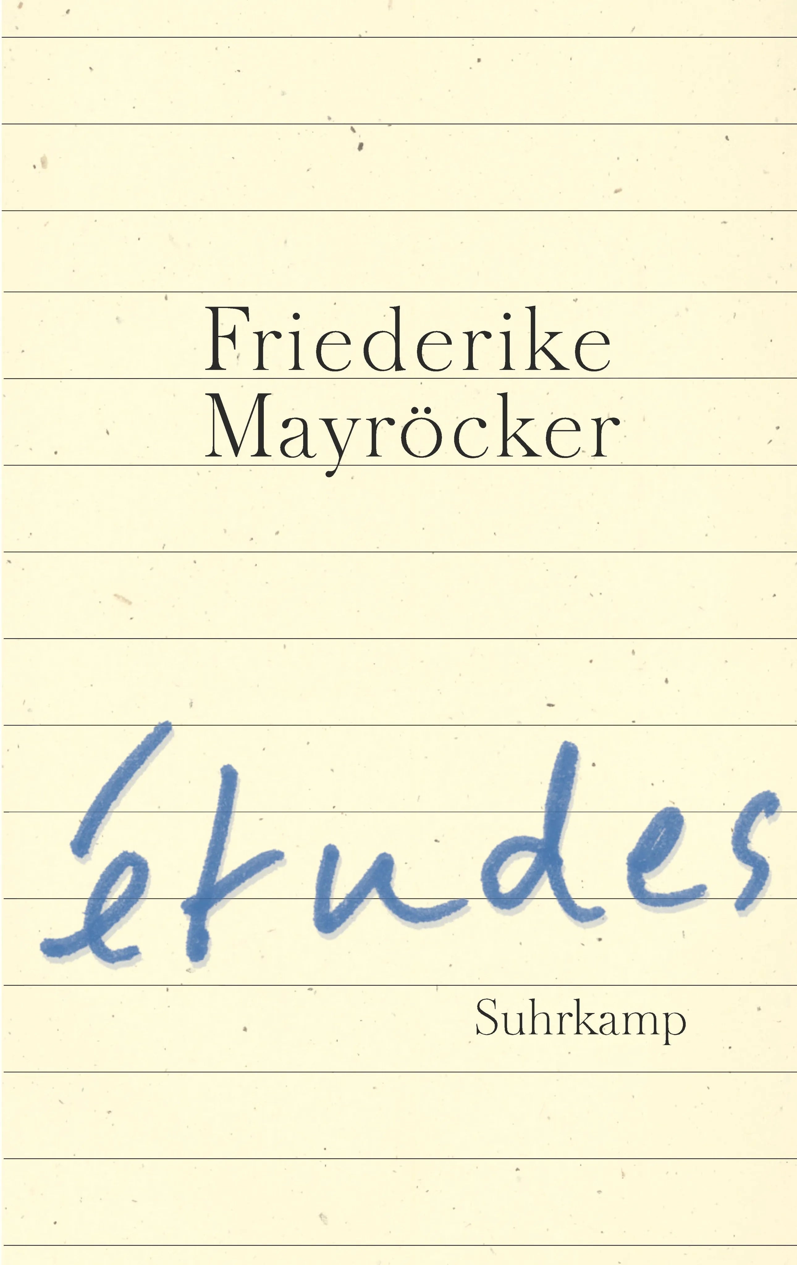 Buchcover von 'études' - Gebundene Ausgabe von Friederike Mayröcker