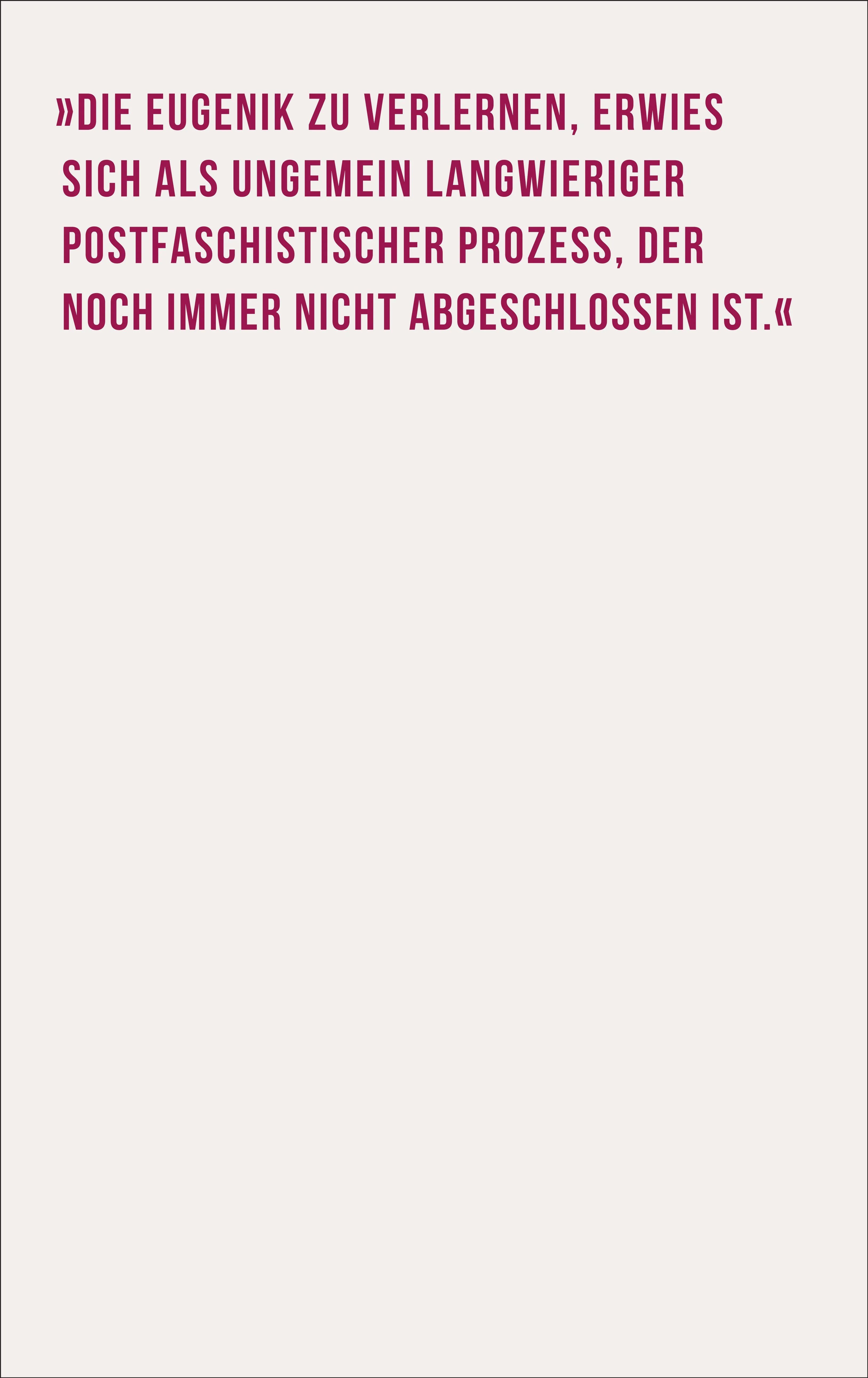 Buchrückseite von 'Eugenische Phantasmen' mit Klappentext - Gebundene Ausgabe