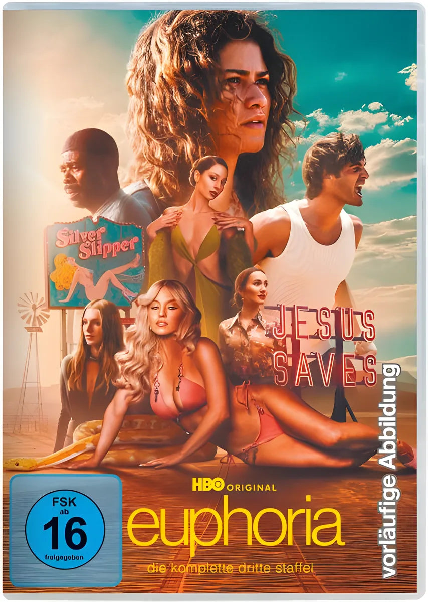DVD-Cover: Euphoria: Staffel 3. Regie: Sam Levinson. Vorläufiges PLAION-Cover; finale Abbildung folgt