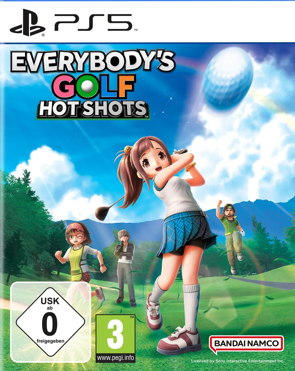 Cover: Everybody's Golf - Hot Shots für Playstation 5. Publisher: Bandai Namco Entertainment Germany