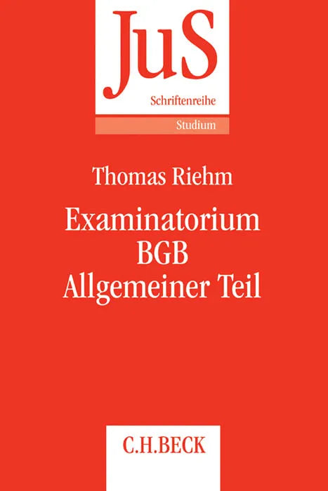 Buchcover von 'Examinatorium BGB Allgemeiner Teil' - Taschenbuch von Thomas Riehm
