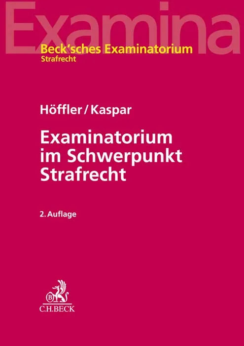 Buchcover von 'Examinatorium im Schwerpunkt Strafrecht' - Taschenbuch von Katrin Höffler