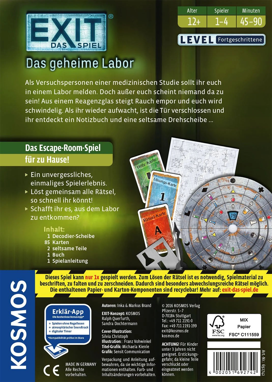 EXIT® Das geheime Labor (F) – Ansicht