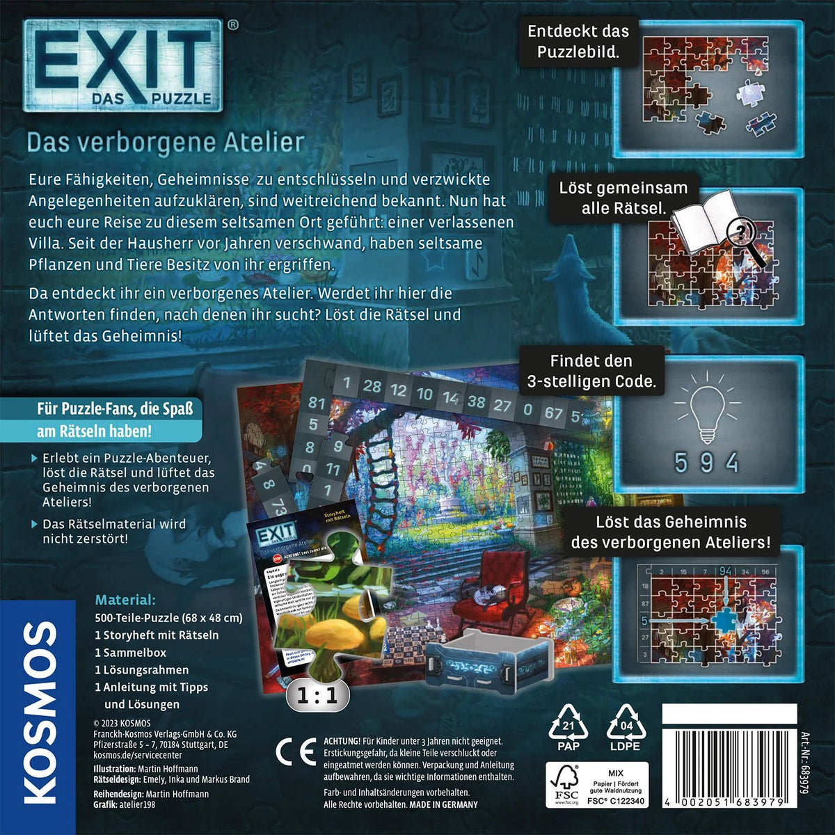EXIT® Puzzle Das verborgene Atelier – Ansicht