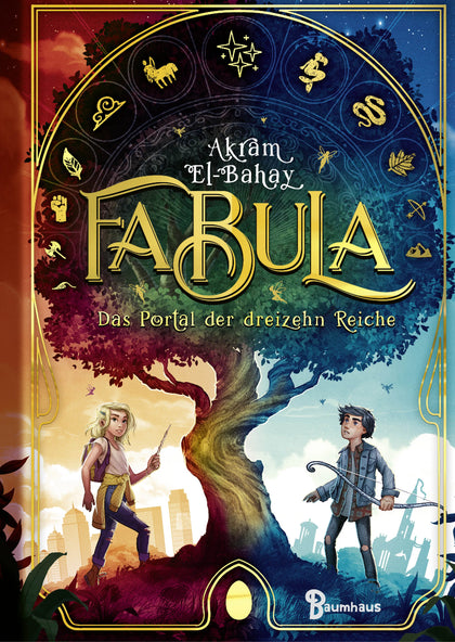 Buchcover von 'Fabula - Das Portal der dreizehn Reiche' - Gebundene Ausgabe von Akram El-Bahay