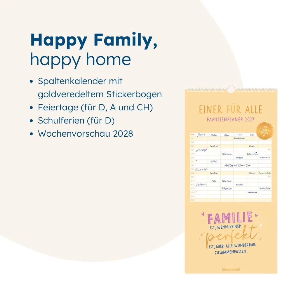 Familienplaner 2027 Einer für alle – Ansicht