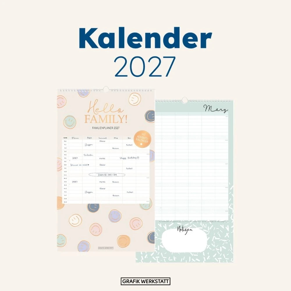 Familienplaner 2027 Hello Family! – Ansicht