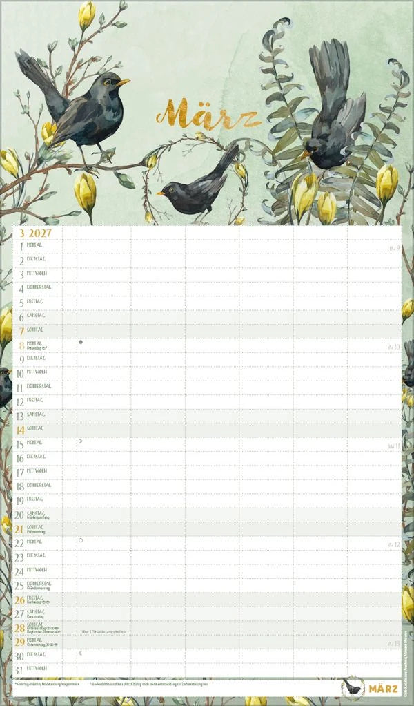 Familienplaner Aquarell 2027 – Ansicht