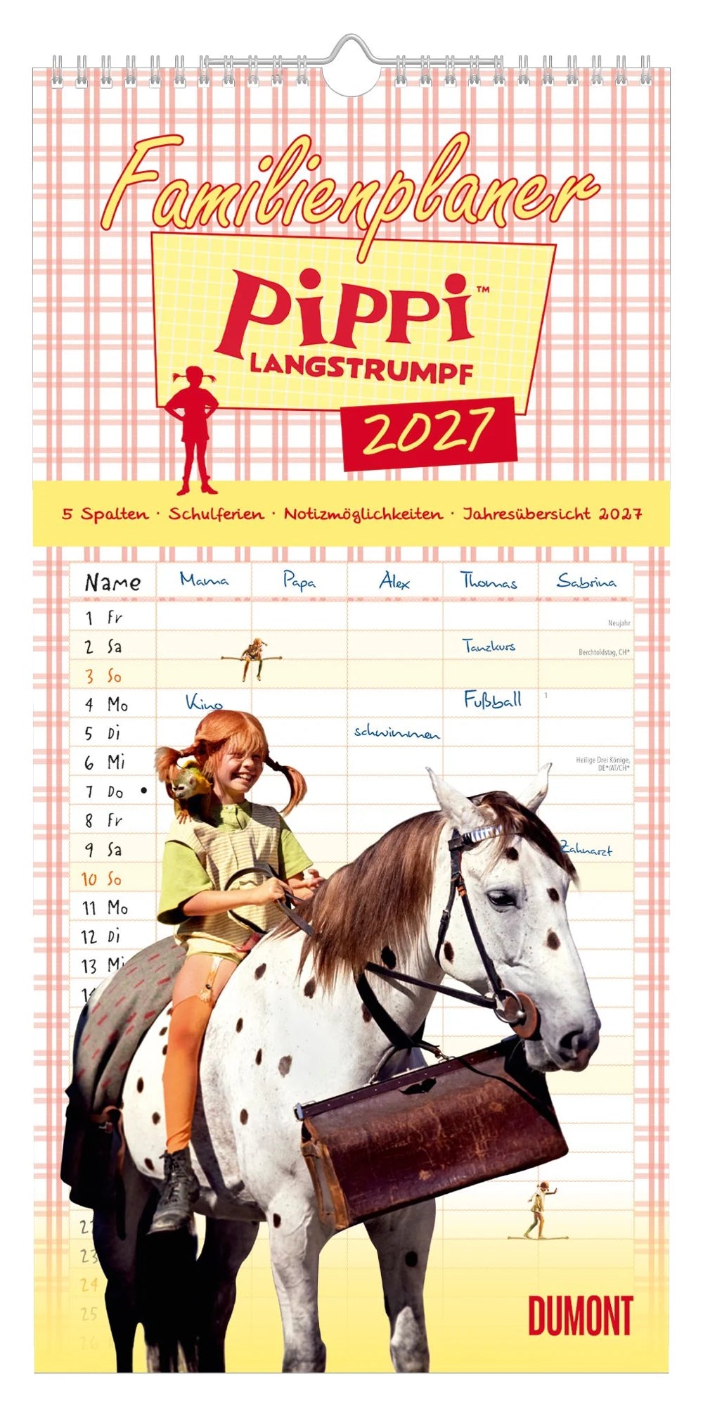 Familienplaner: Familienplaner Pippi Langstrumpf 2027