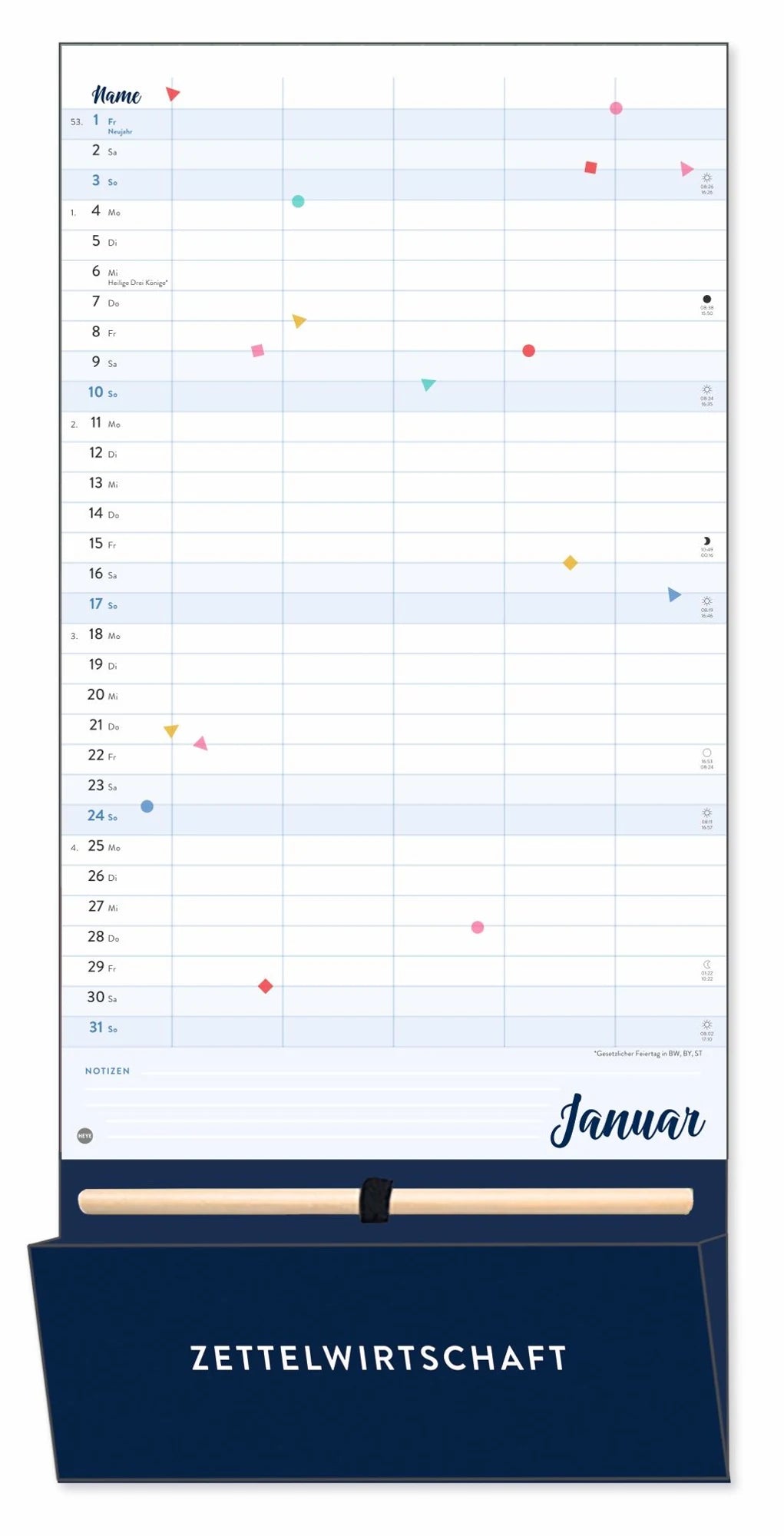 Familienplaner plus Tasche 2027 – Ansicht