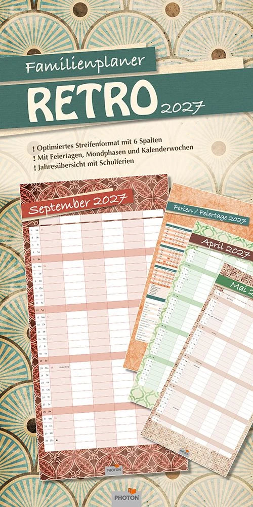 Familienplaner: Familienplaner "RETRO" Kalender 2027
