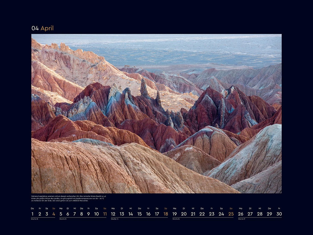 Farben der Erde - KUNTH Wandkalender 2027 – Ansicht
