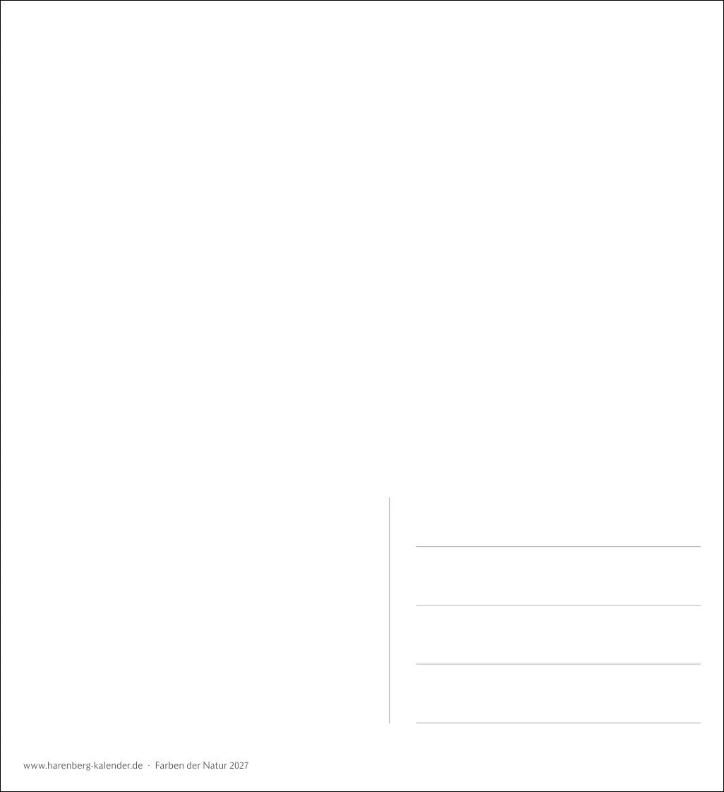 Farben der Natur Postkartenkalender 2027 - Wochenkalender mit 53 Postkarten – Ansicht