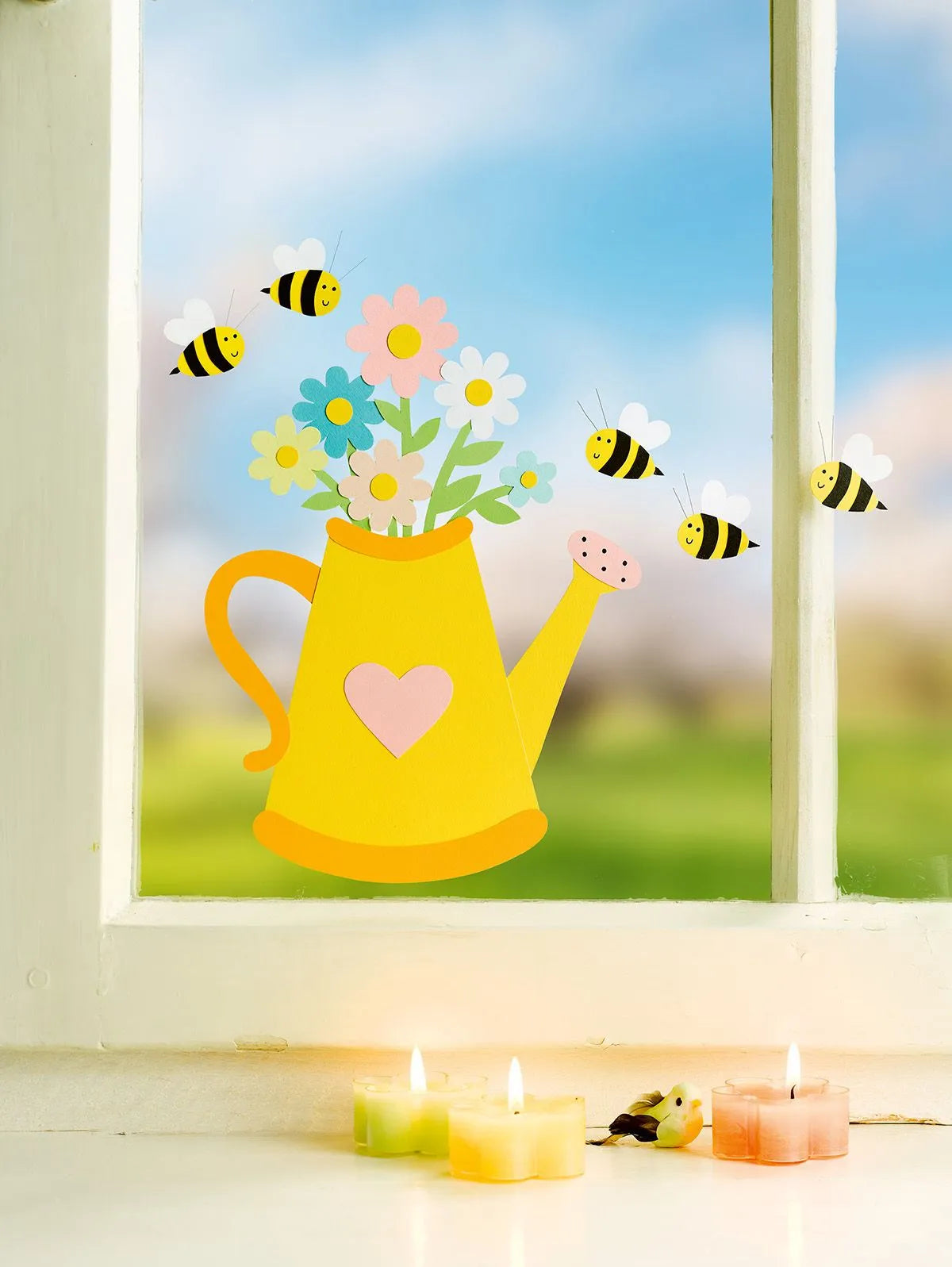 Detailansicht: Farbenfrohe Fensterbilder (Taschenbuch)
