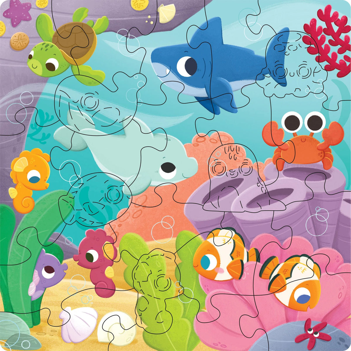 Kinderpuzzle: Kinderpuzzle 22 Teile - Farbenspiel der Meere