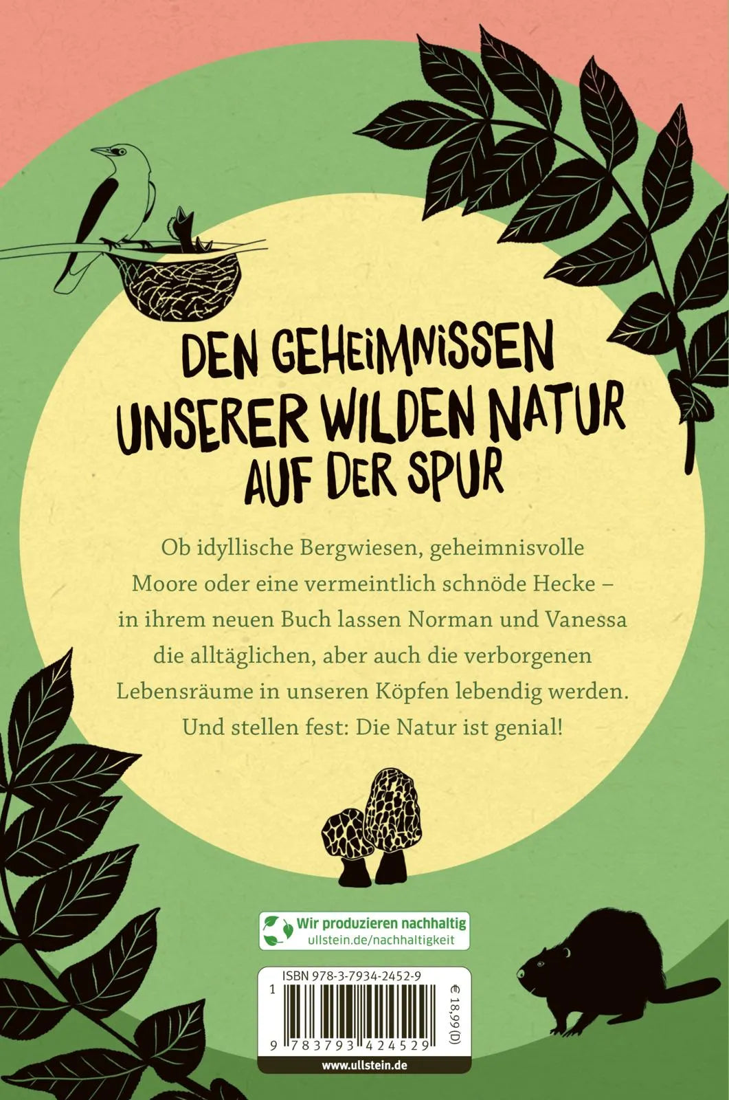 Buchrückseite von 'Fast zu wild, um wahr zu sein' mit Klappentext - Paperback