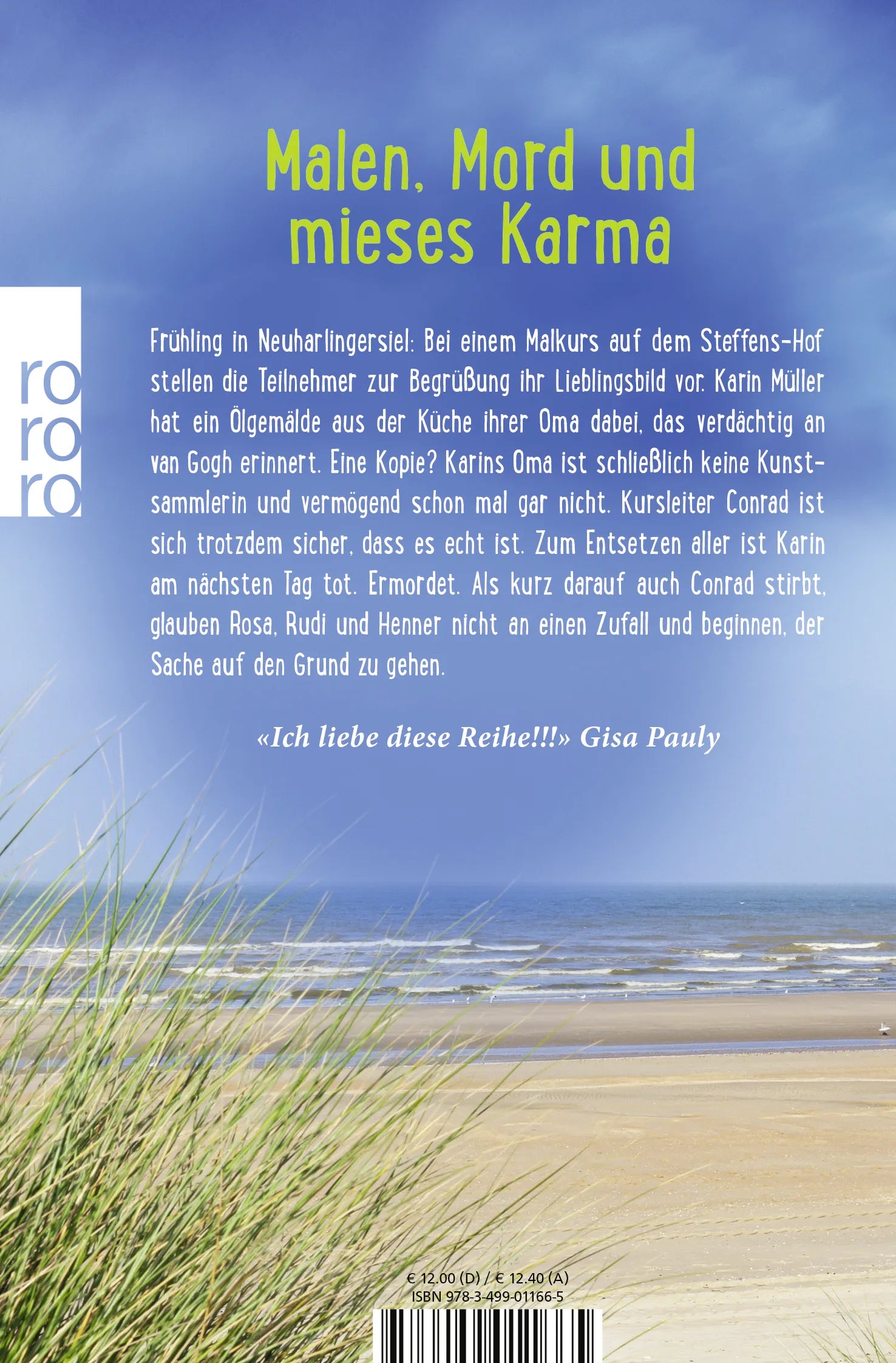 Buchrückseite von 'Faule Fische fängt man nicht' mit Klappentext - Taschenbuch