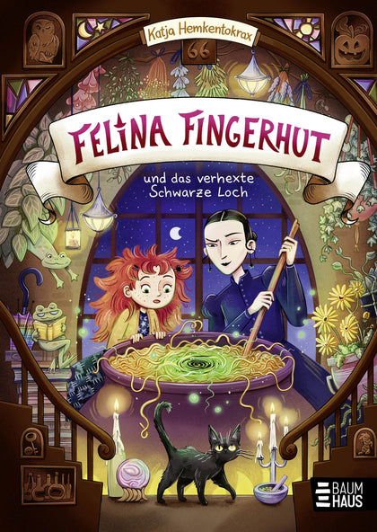 Buchcover von 'Felina Fingerhut und das verhexte Schwarze Loch' - Gebundene Ausgabe von Katja Hemkentokrax