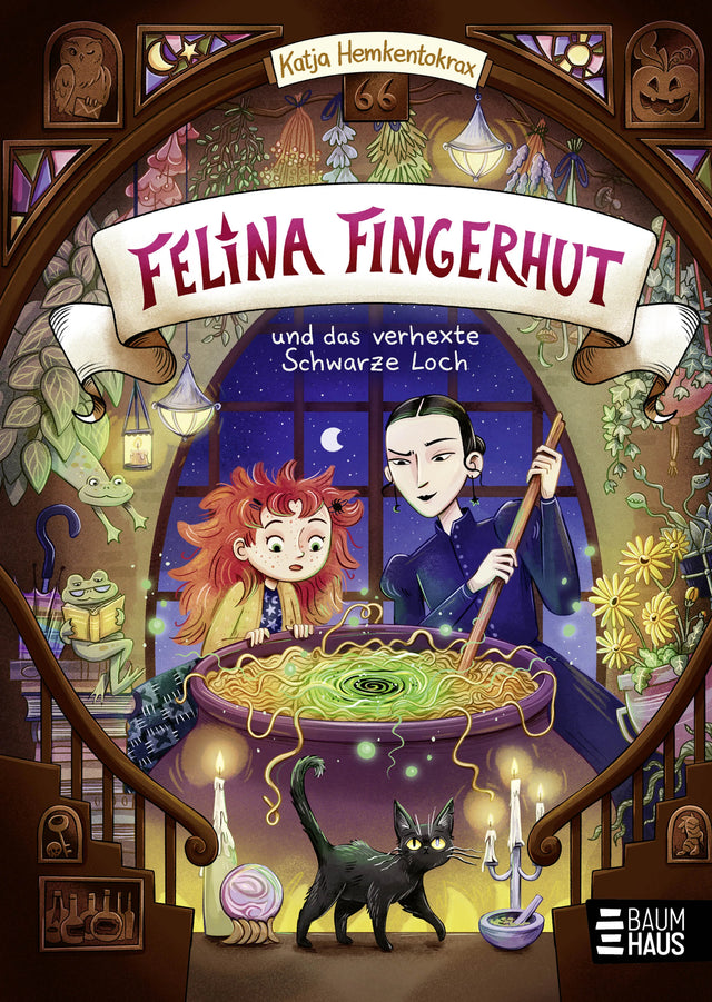 Buchcover von 'Felina Fingerhut und das verhexte Schwarze Loch' - Gebundene Ausgabe von Katja Hemkentokrax