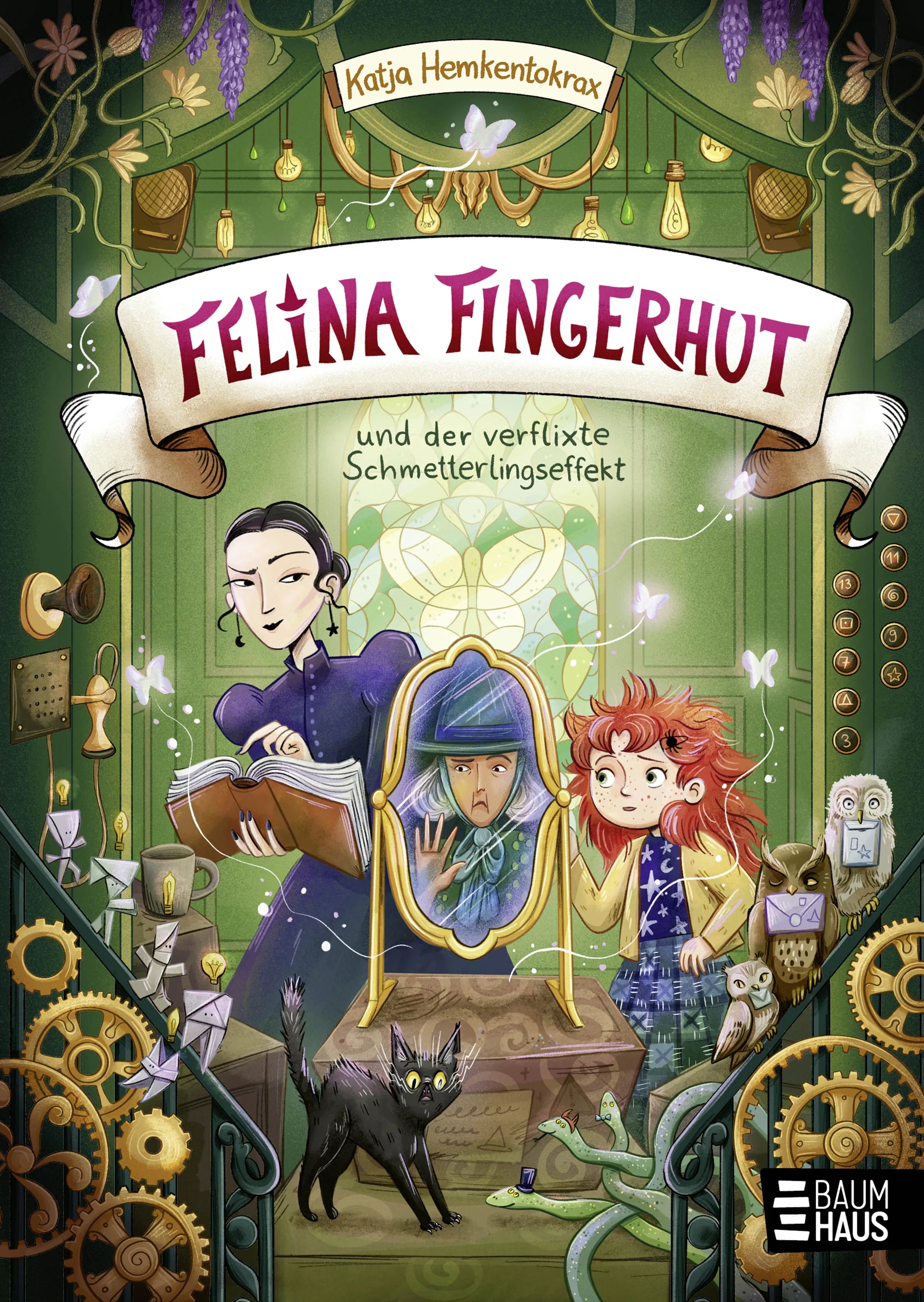 Buchcover von 'Felina Fingerhut und der verflixte Schmetterlingseffekt' - Gebundene Ausgabe von Katja Hemkentokrax