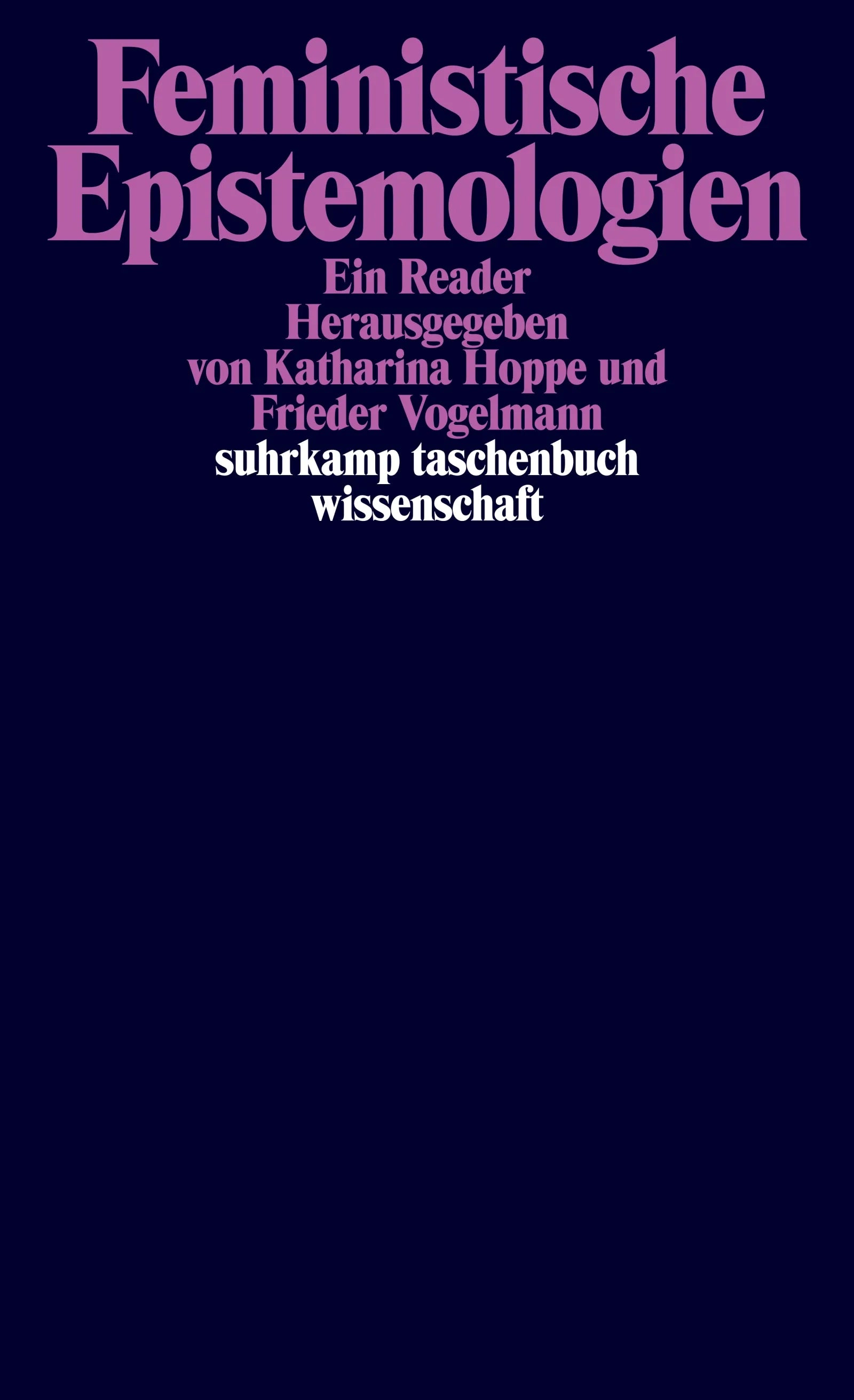 Cover: Feministische Epistemologien (E-Book)
