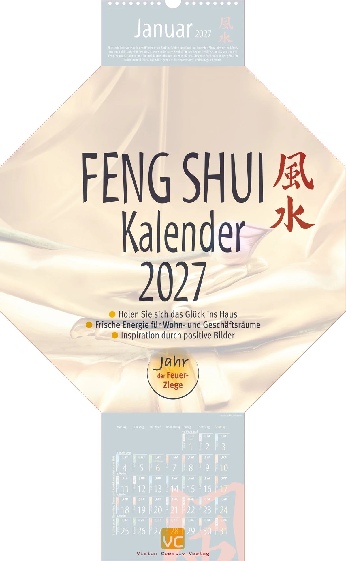 Wandkalender: Feng-Shui-Kalender 2027