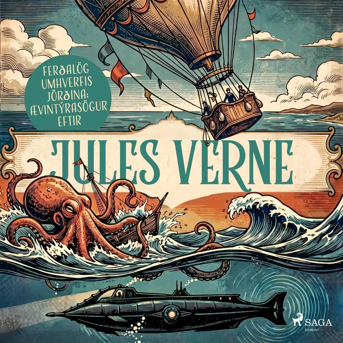 Cover: Ferðalög umhverfis jörðina: Ævintýrasögur eftir Jules Verne (Hörbuch Download)